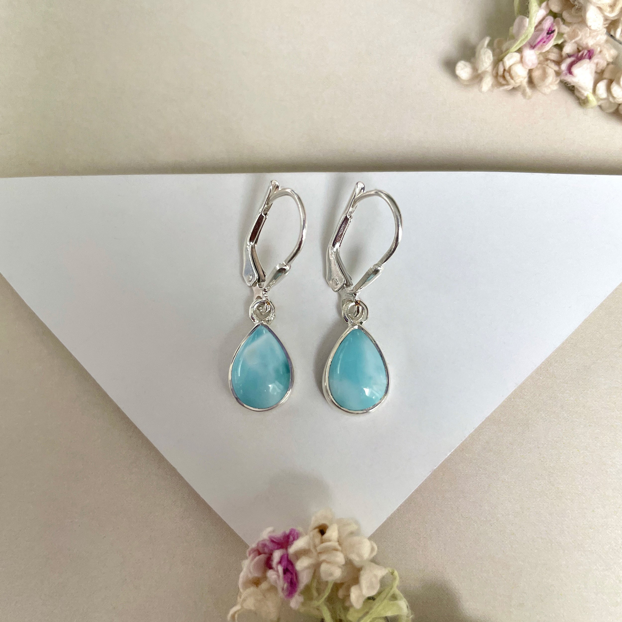 Larimar Earring-(LAR-E-1810.)