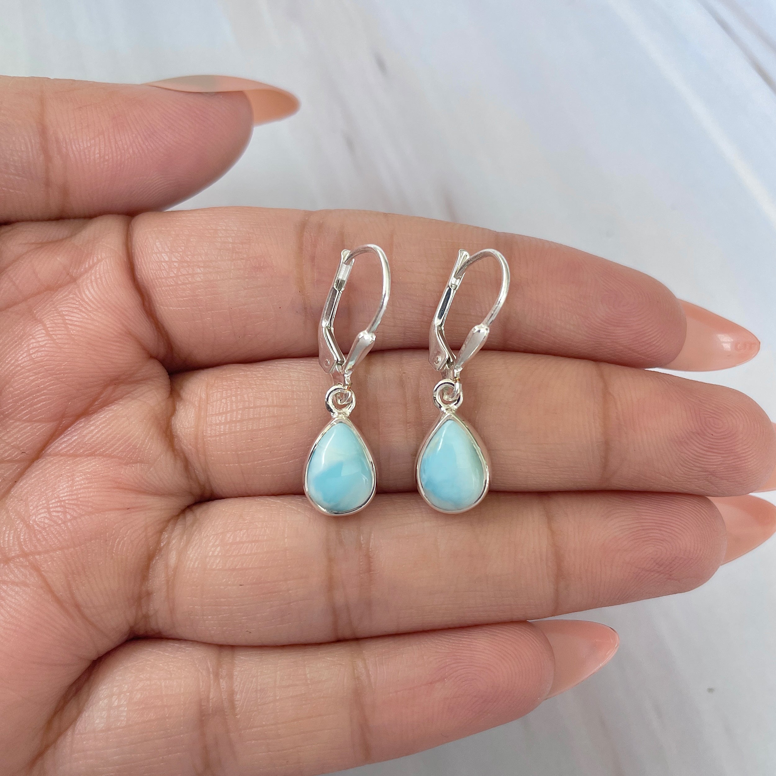 Larimar Earring-(LAR-E-1811.)
