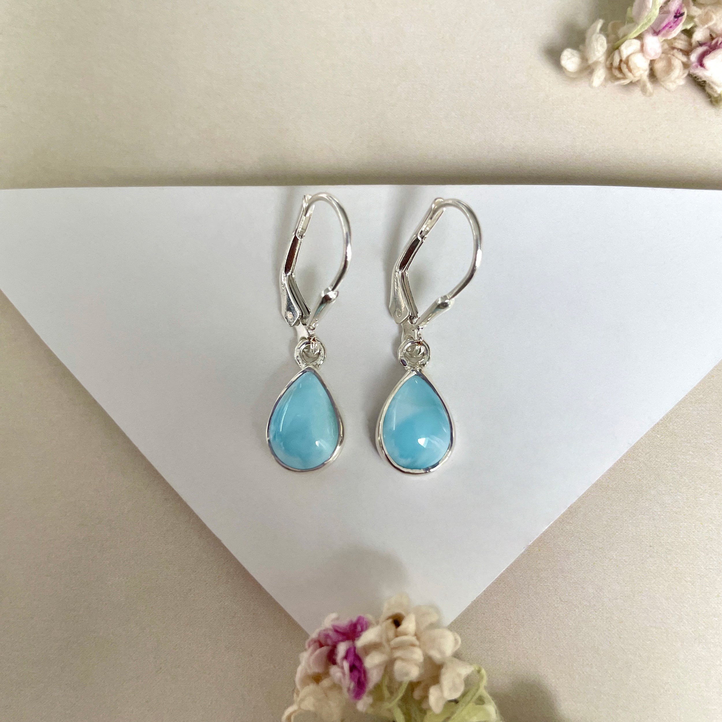 Larimar Earring-(LAR-E-1811.)