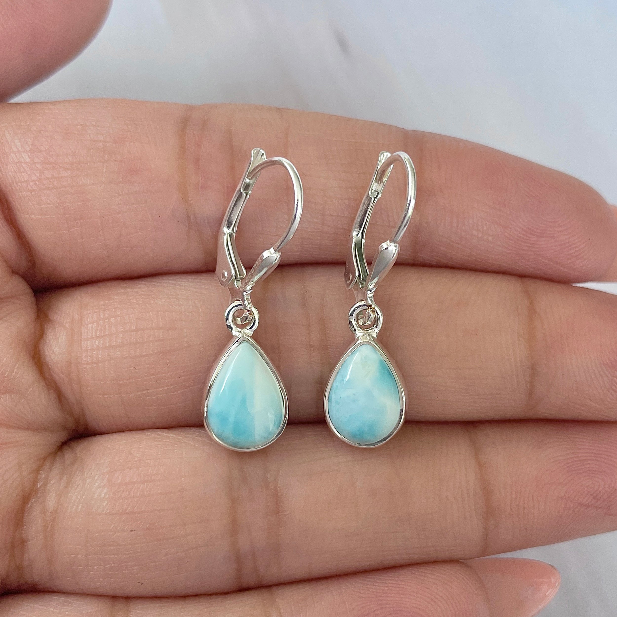 Larimar Earring-(LAR-E-1812.)