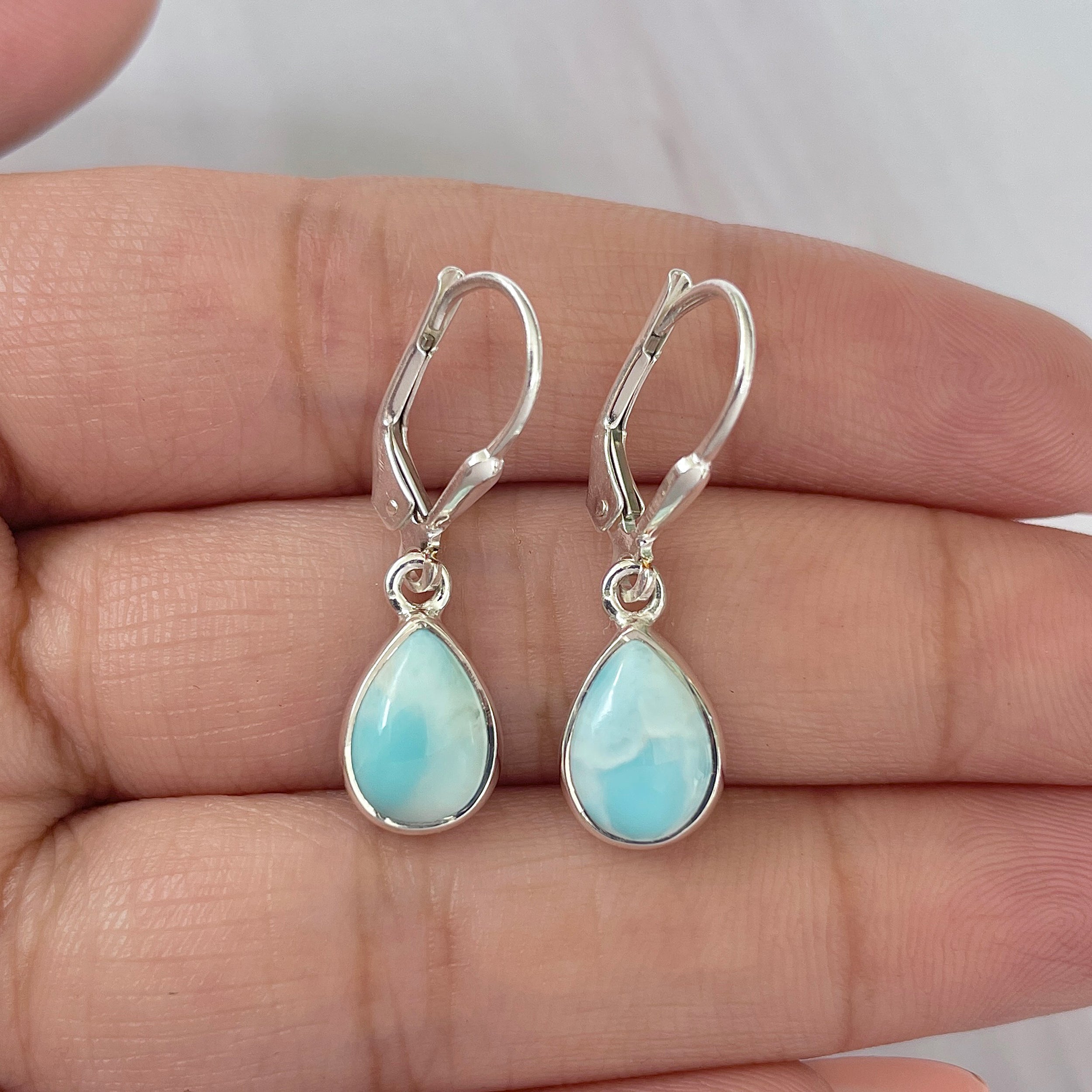 Larimar Earring-(LAR-E-1815.)