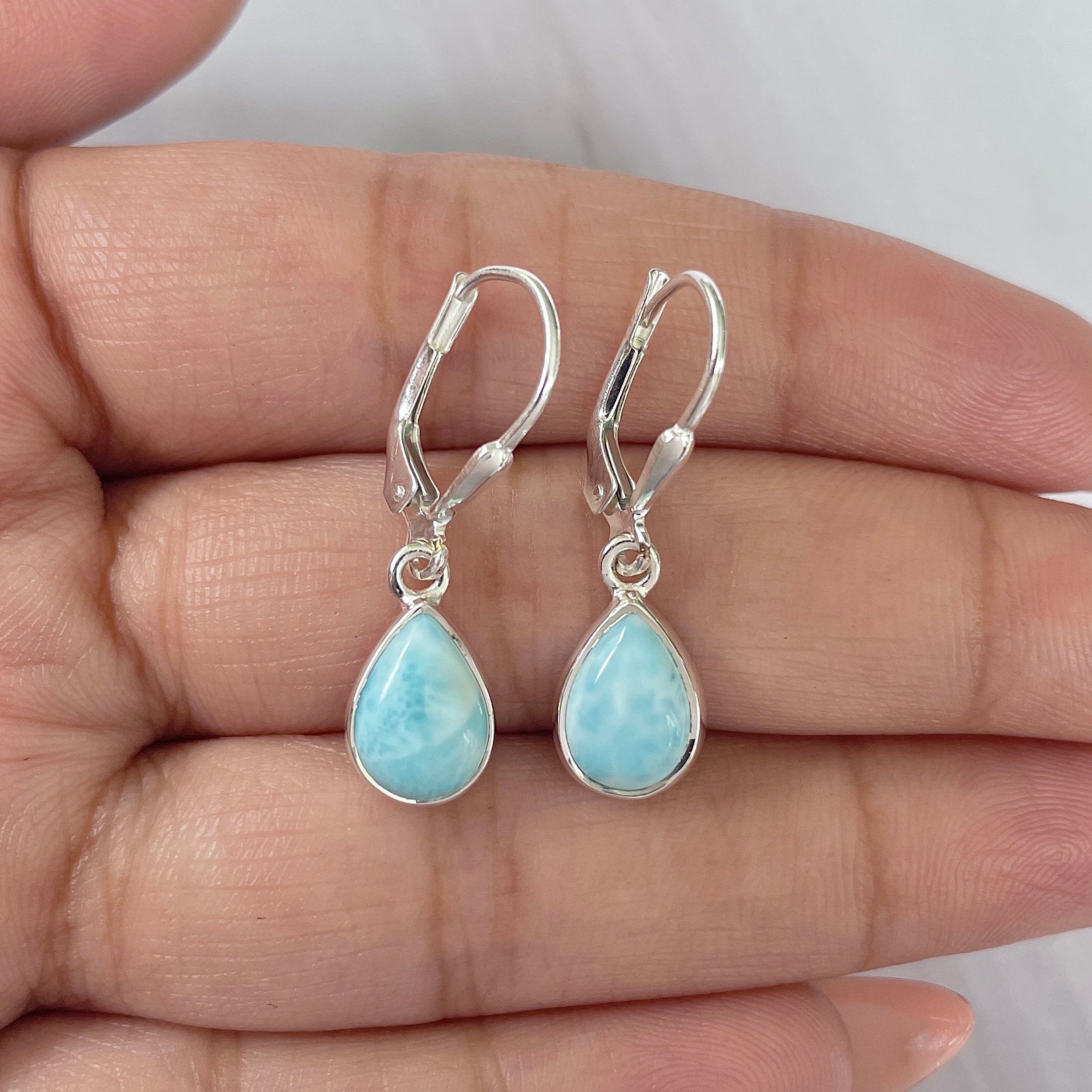 Larimar Earring-(LAR-E-1816.)