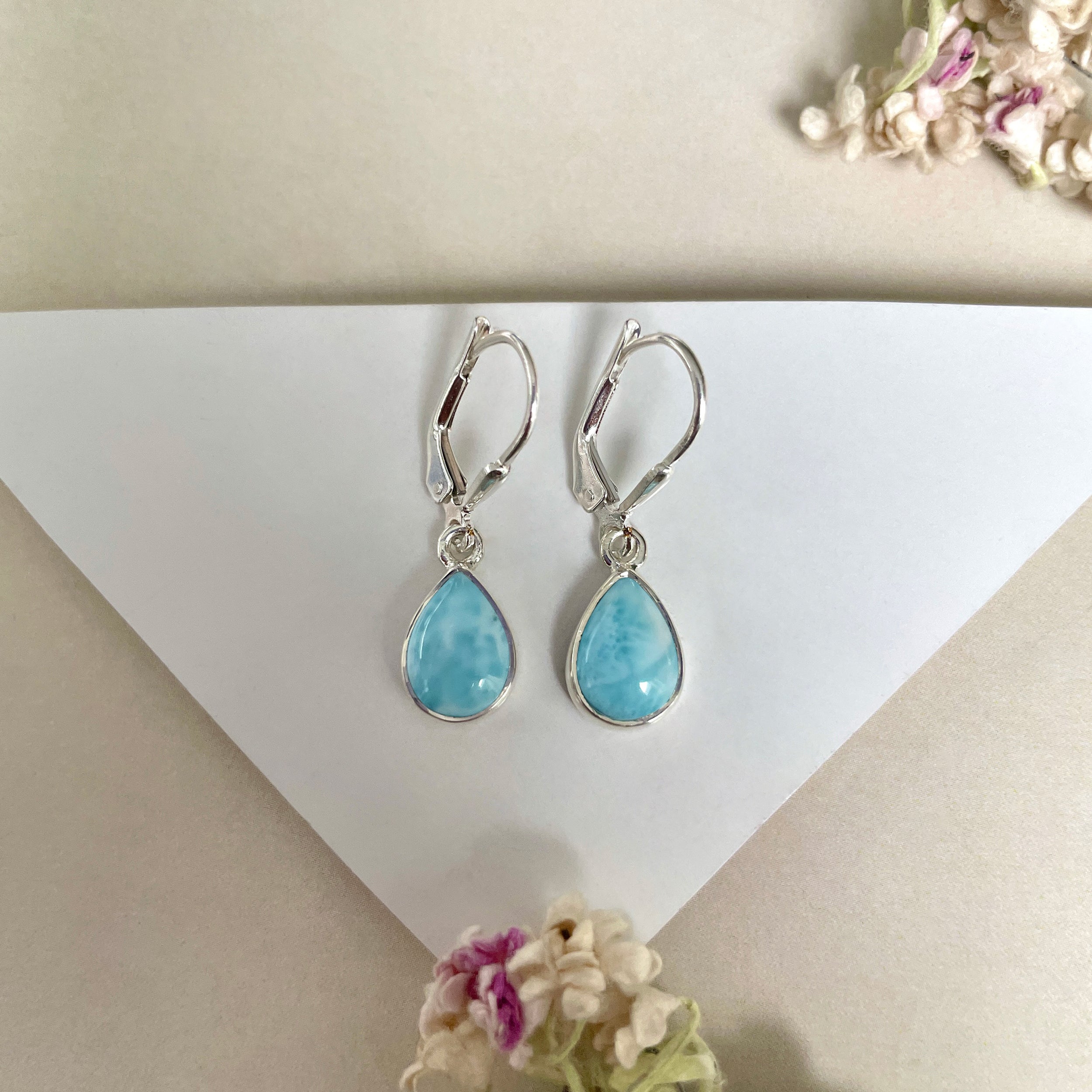 Larimar Earring-(LAR-E-1816.)