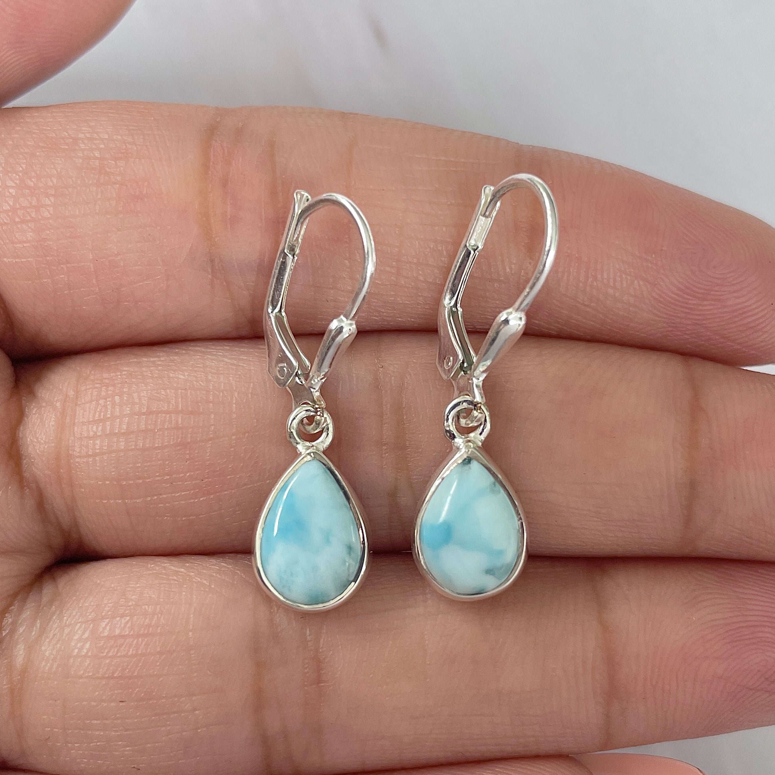 Larimar Earring-(LAR-E-1817.)