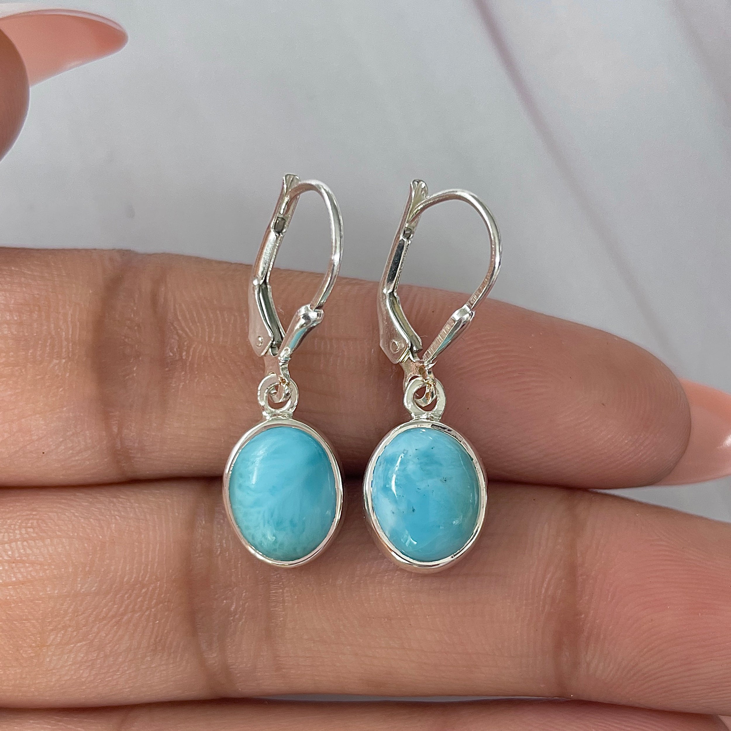 Larimar Earring-(LAR-E-1818.)