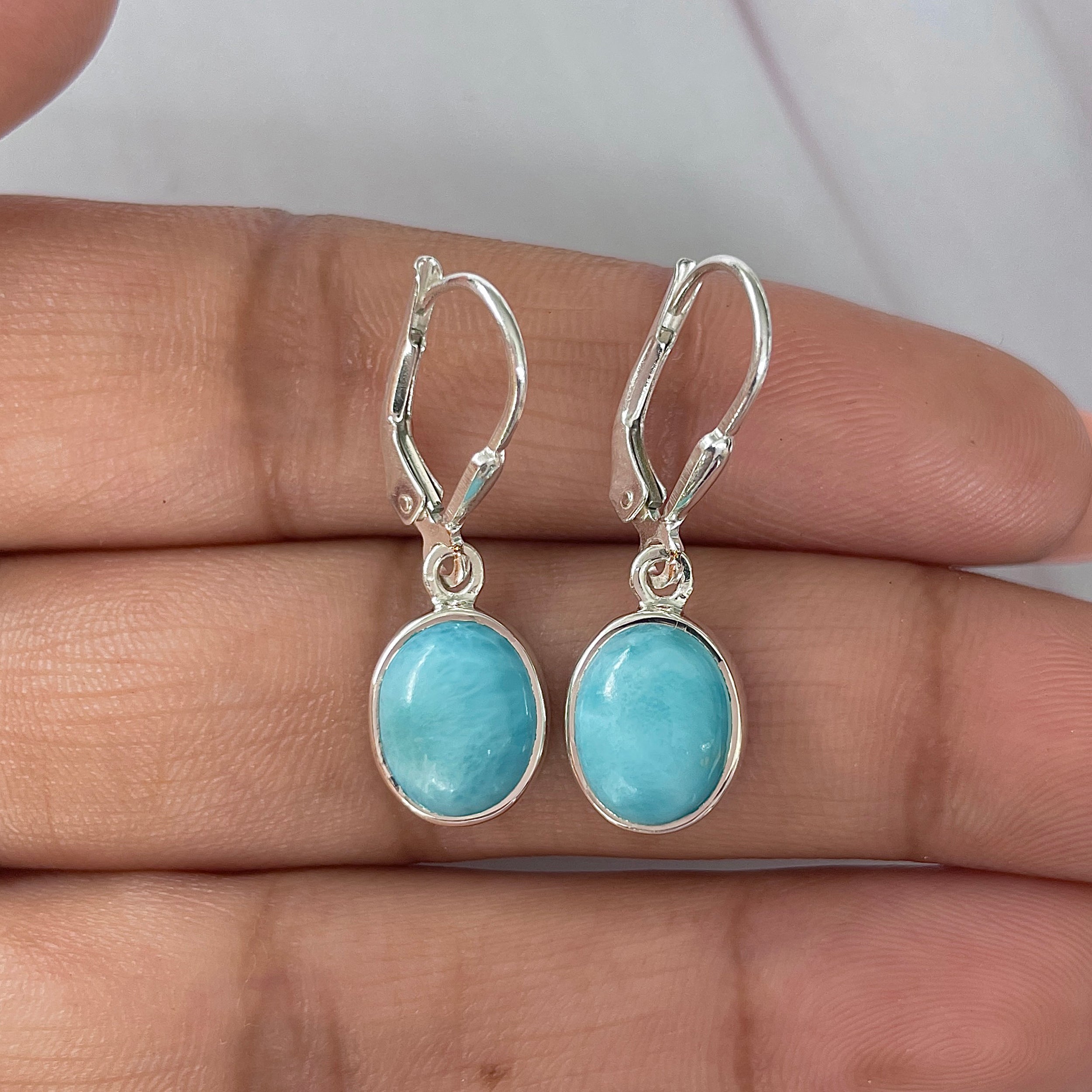 Larimar Earring-(LAR-E-1819.)