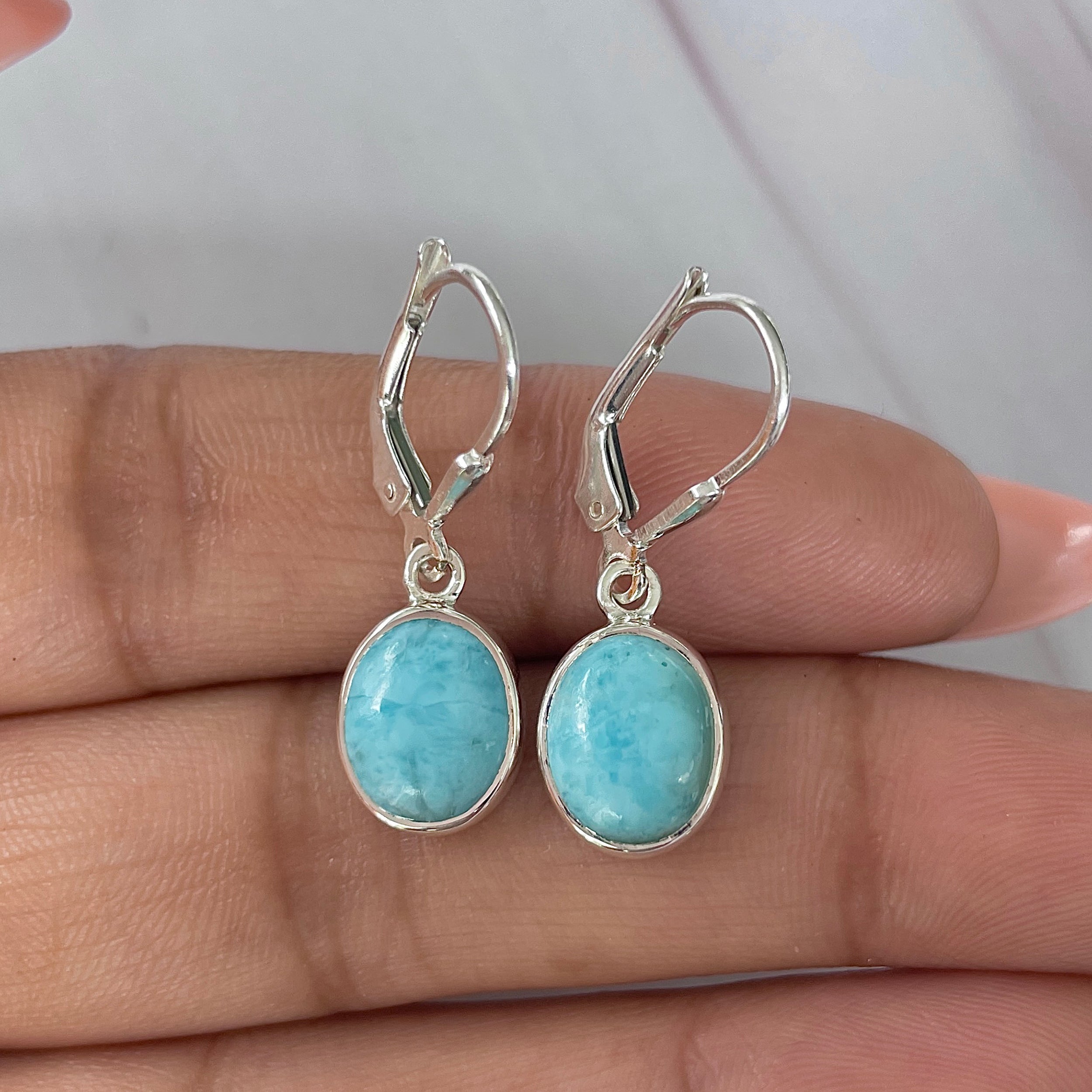 Larimar Earring-(LAR-E-1820.)