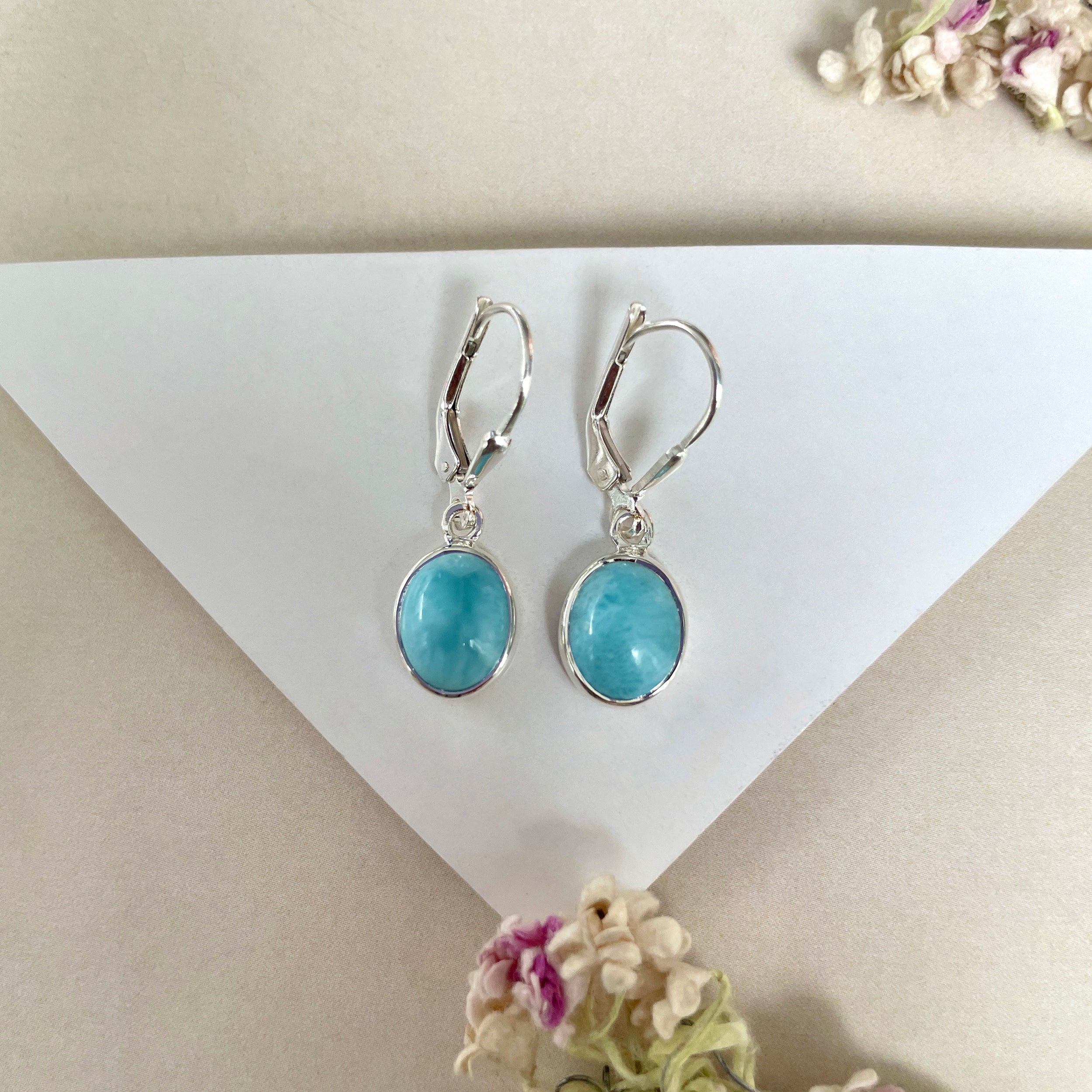 Larimar Earring-(LAR-E-1821.)