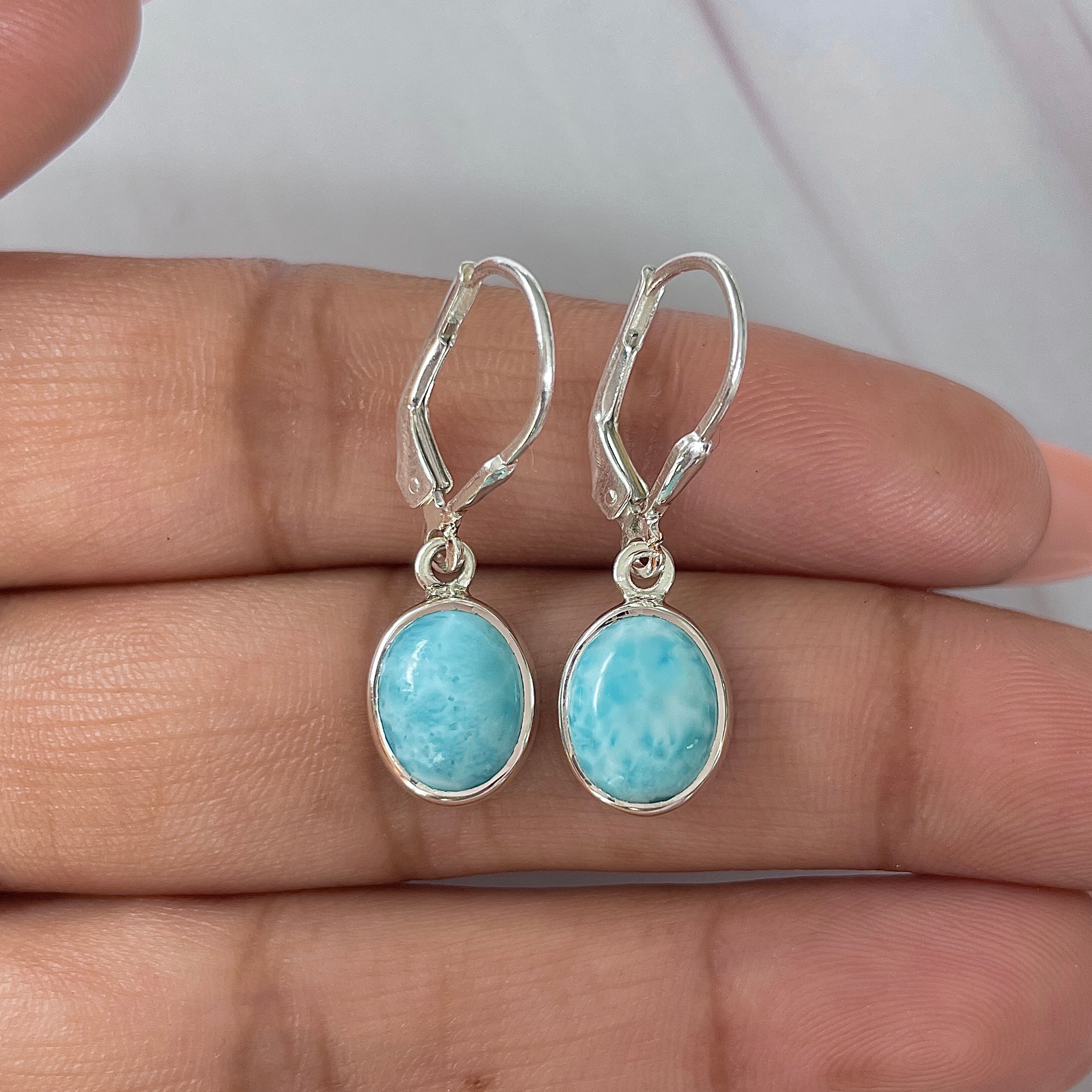 Larimar Earring-(LAR-E-1822.)