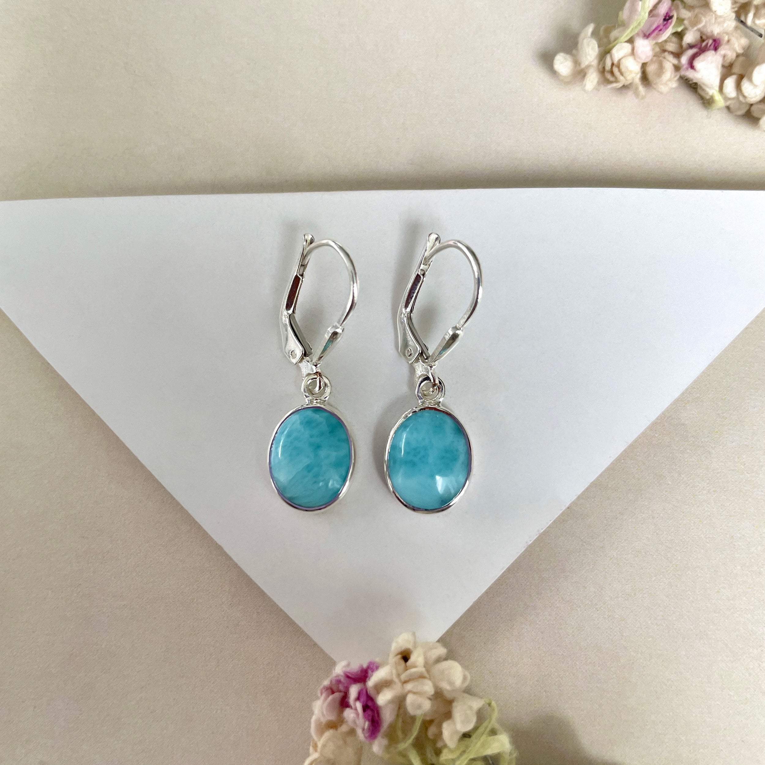 Larimar Earring-(LAR-E-1823.)