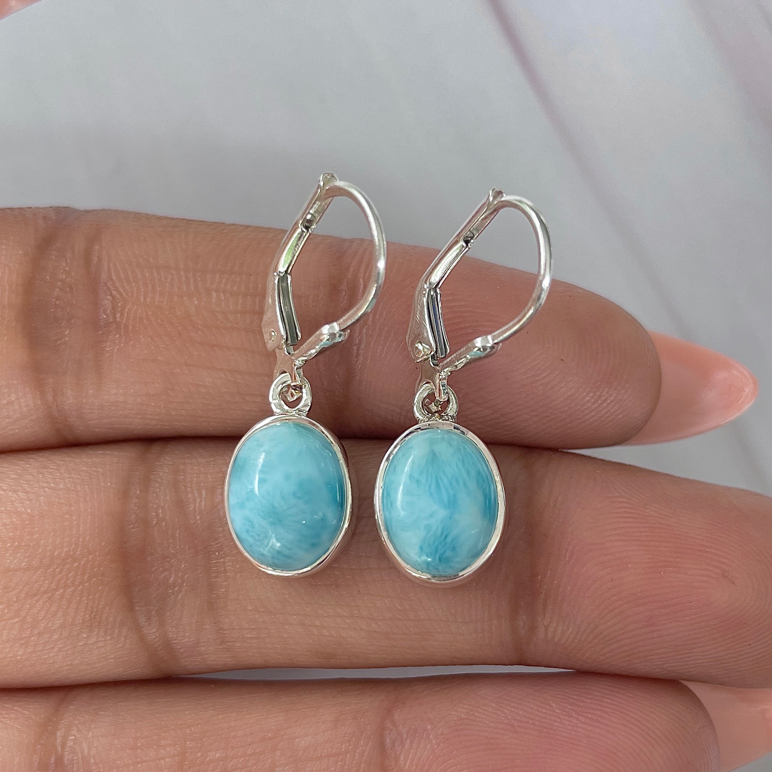 Larimar Earring-(LAR-E-1825.)