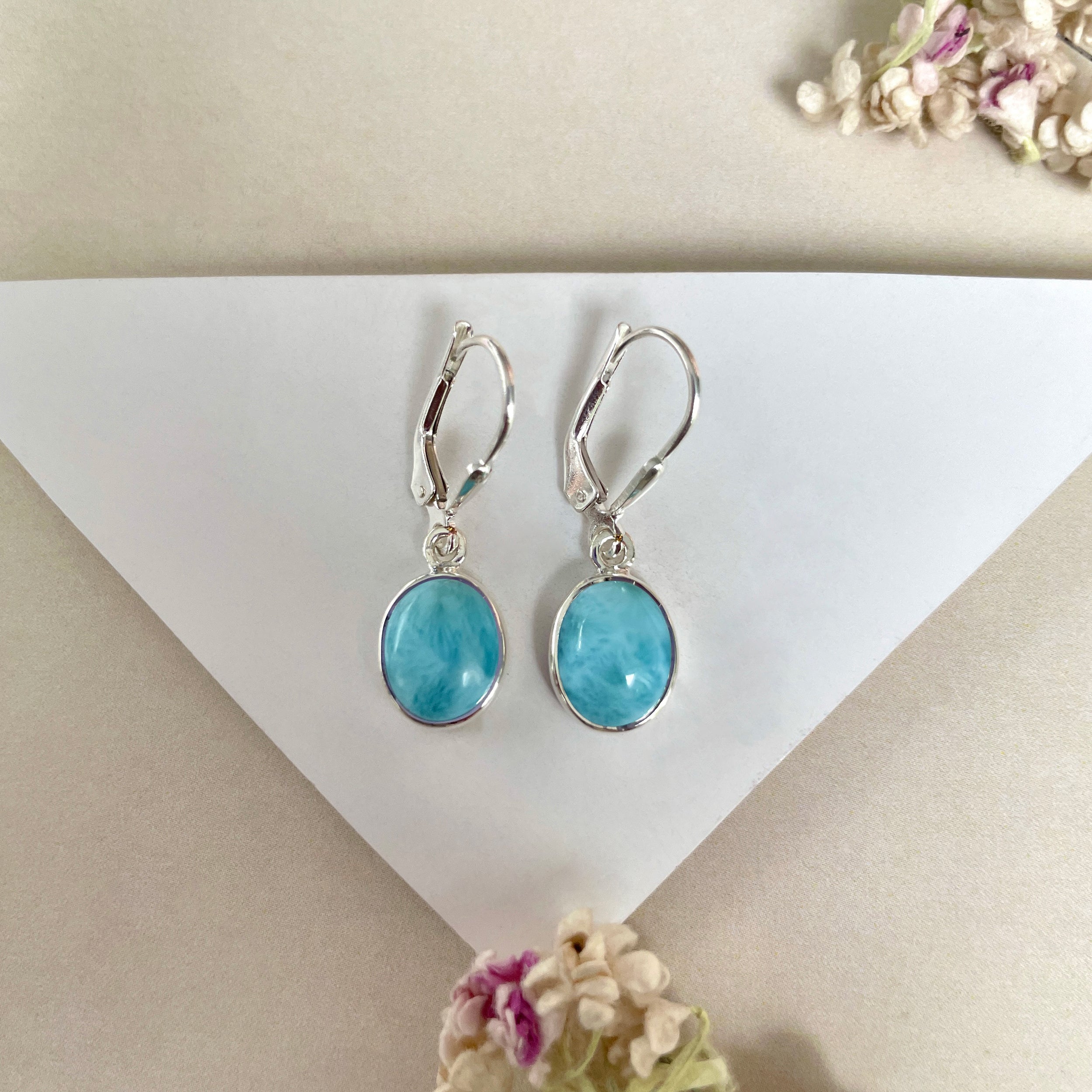 Larimar Earring-(LAR-E-1825.)
