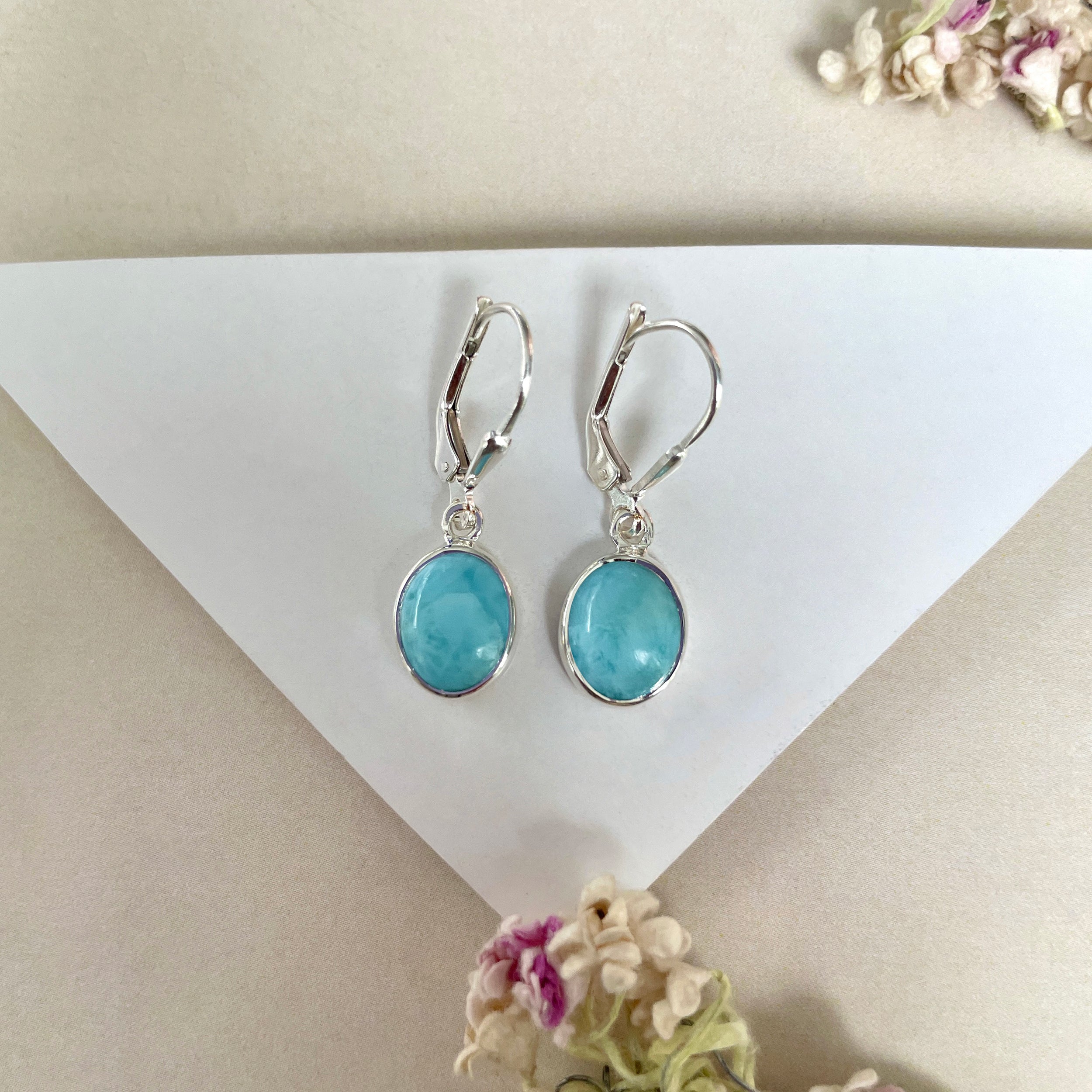 Larimar Earring-(LAR-E-1827.)