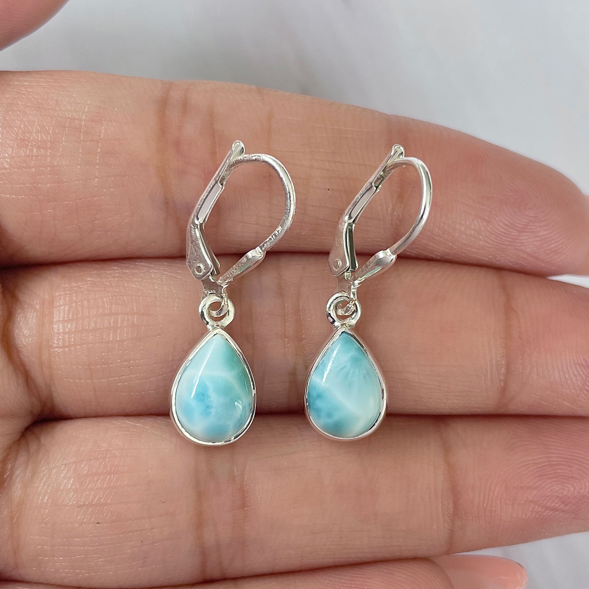 Larimar Earring-(LAR-E-1828.)