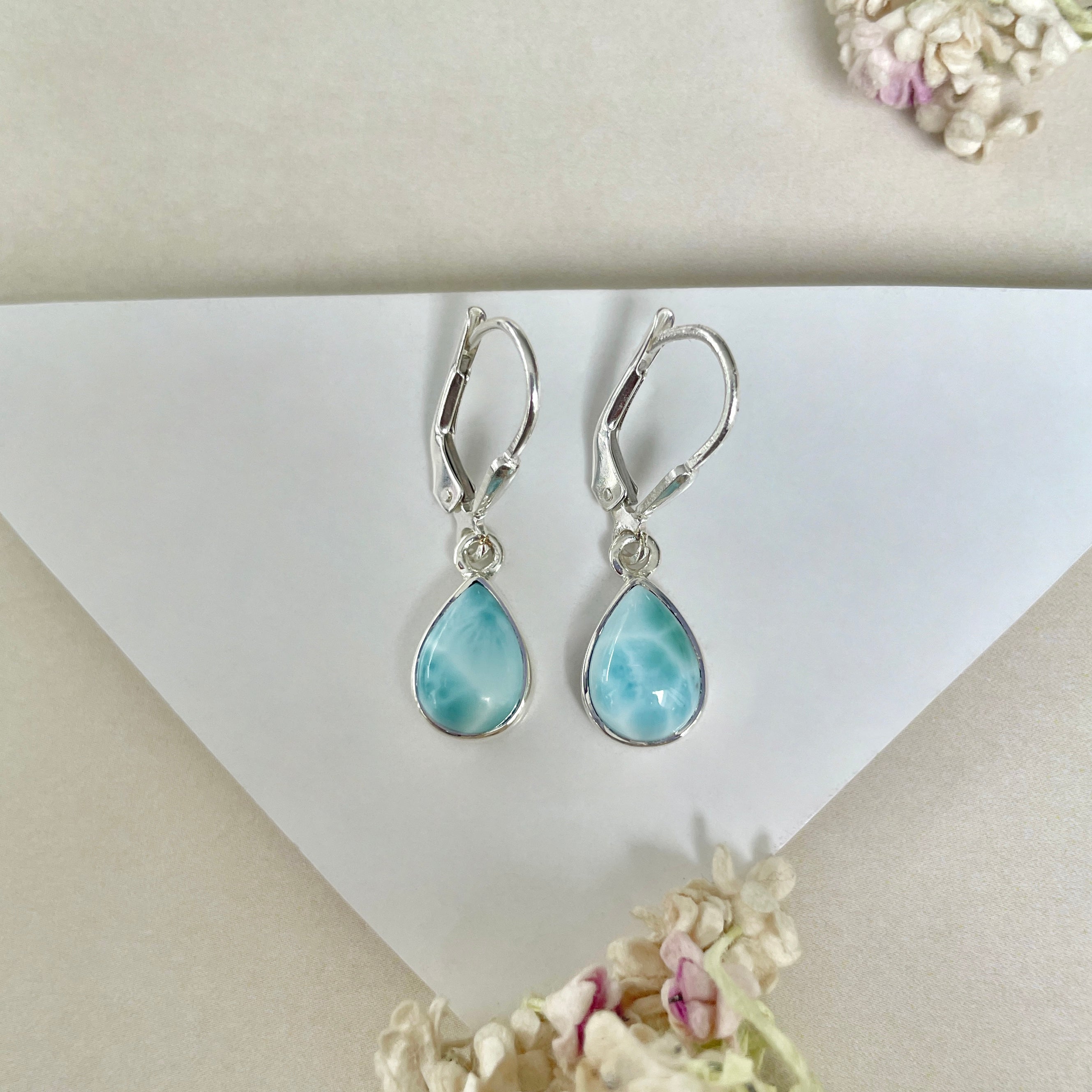 Larimar Earring-(LAR-E-1828.)