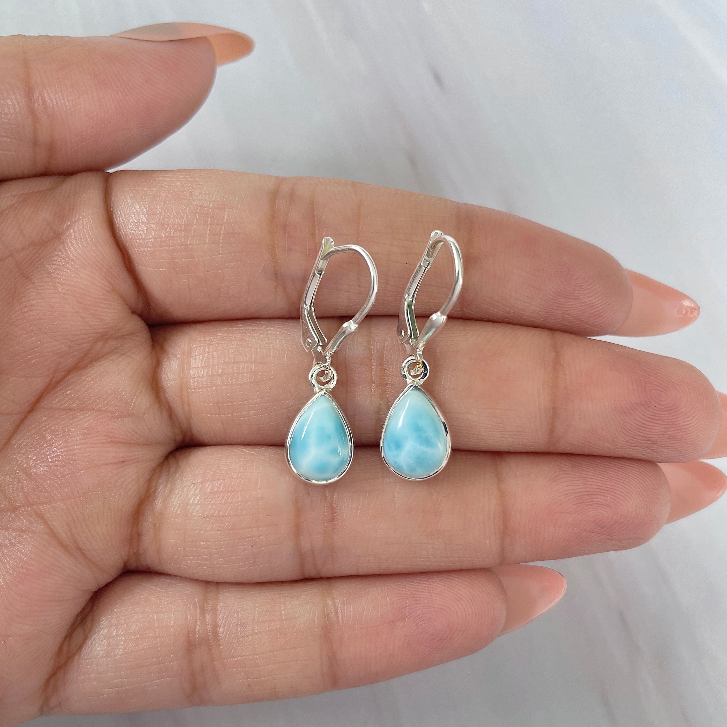 Larimar Earring-(LAR-E-1829.)