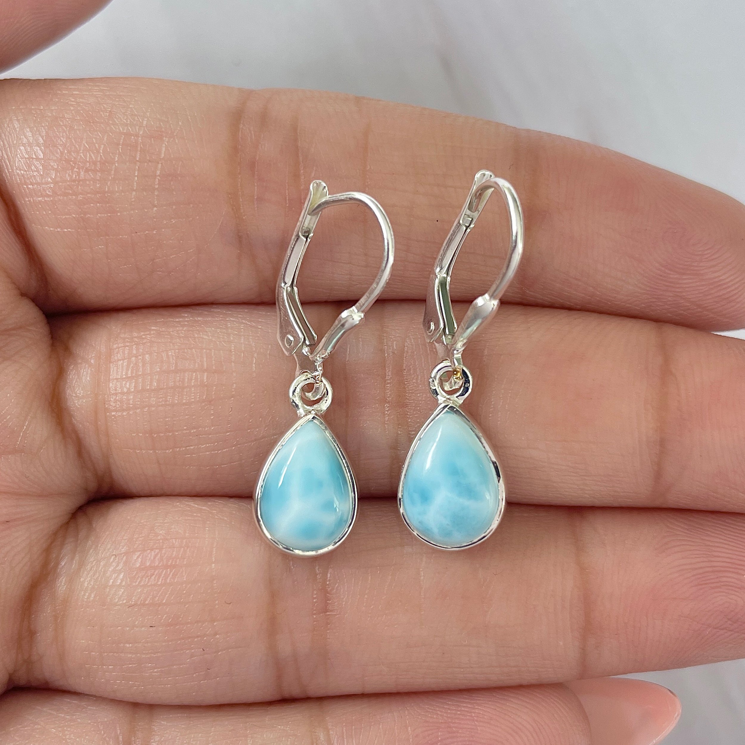 Larimar Earring-(LAR-E-1829.)