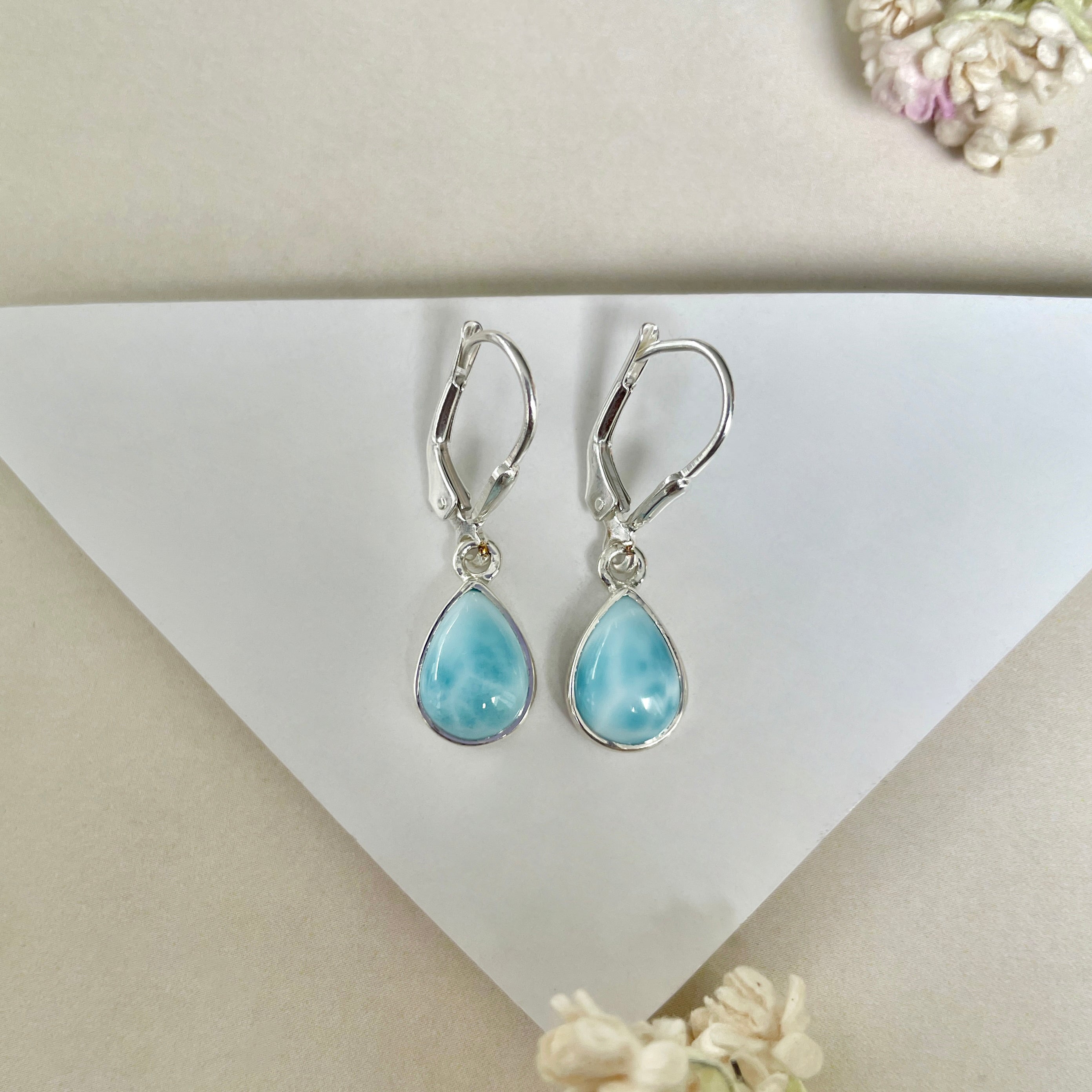 Larimar Earring-(LAR-E-1829.)