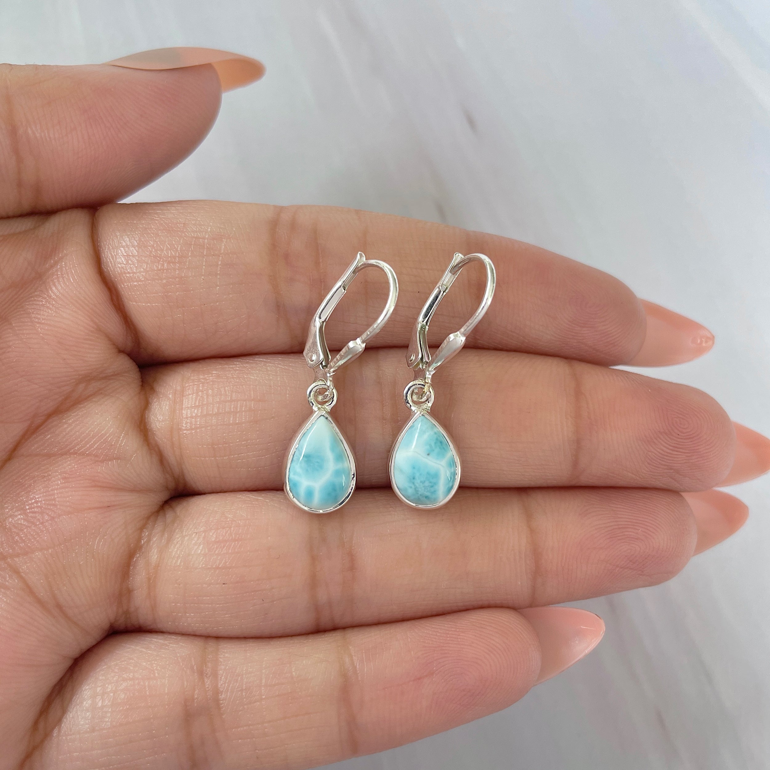 Larimar Earring-(LAR-E-1830.)