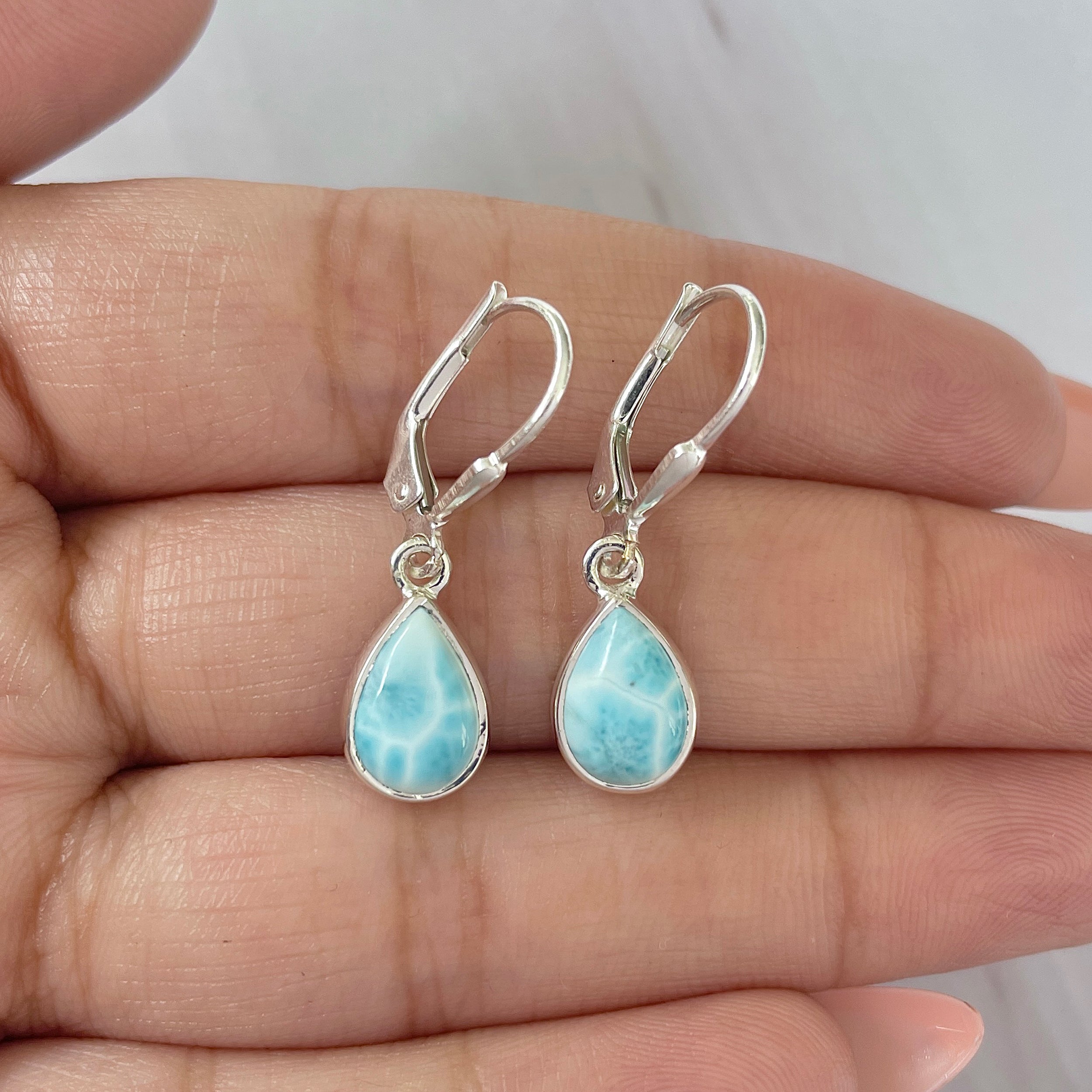 Larimar Earring-(LAR-E-1830.)