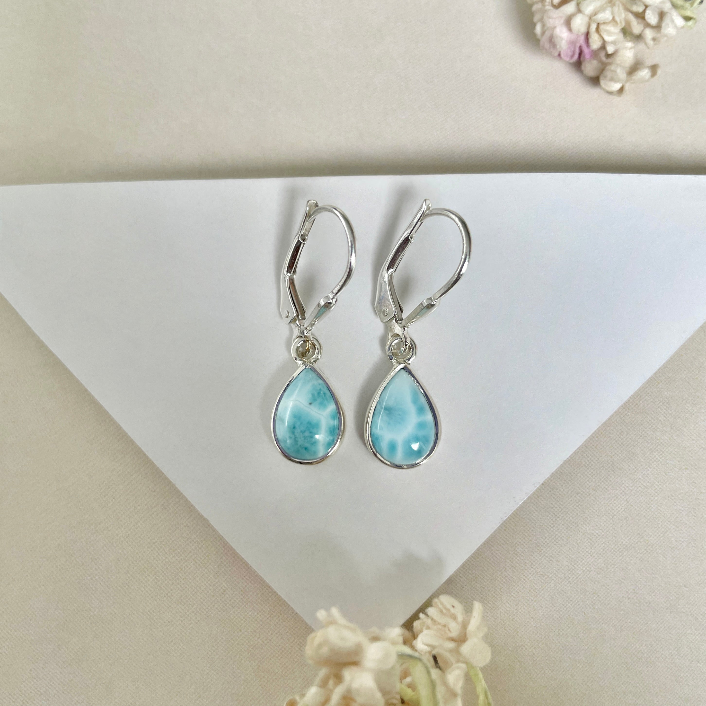 Larimar Earring-(LAR-E-1830.)