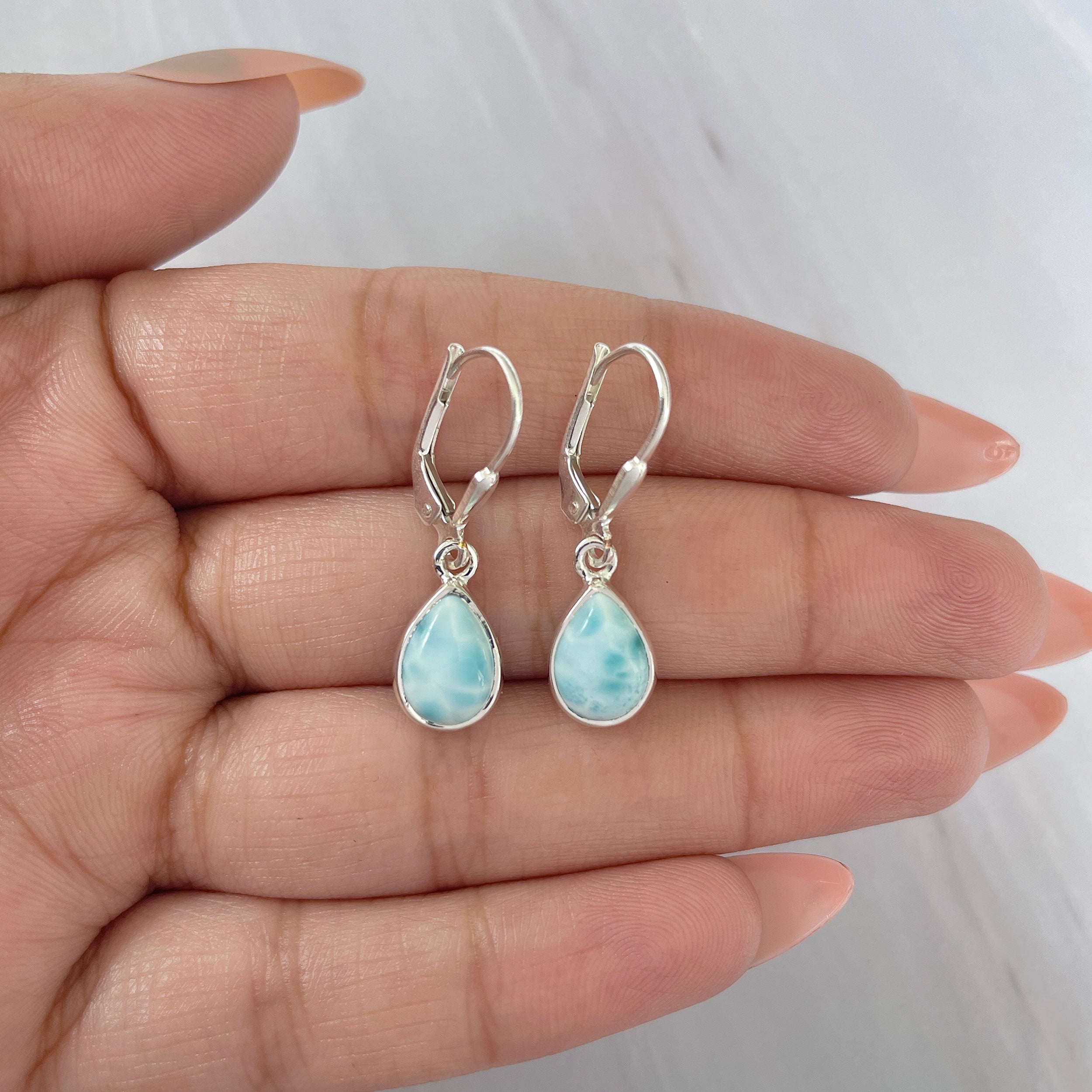 Larimar Earring-(LAR-E-1831.)