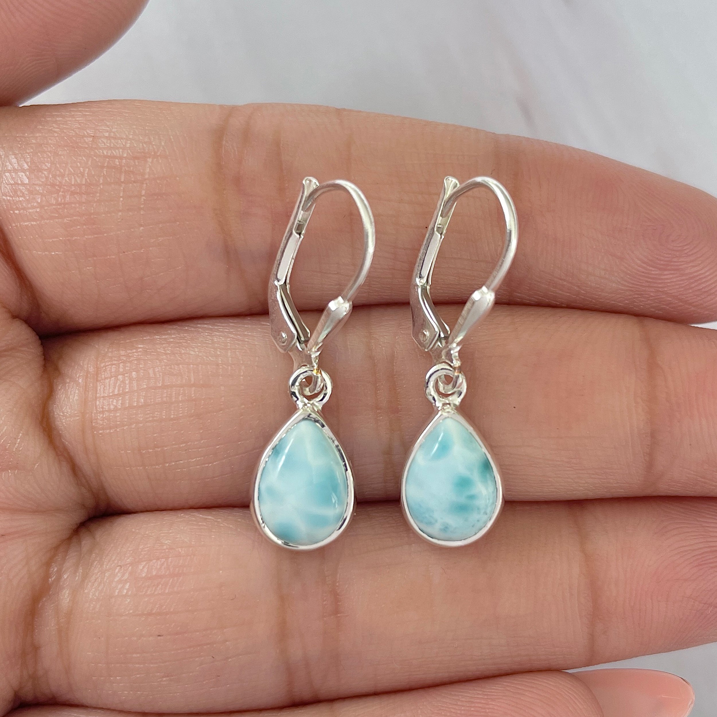 Larimar Earring-(LAR-E-1831.)