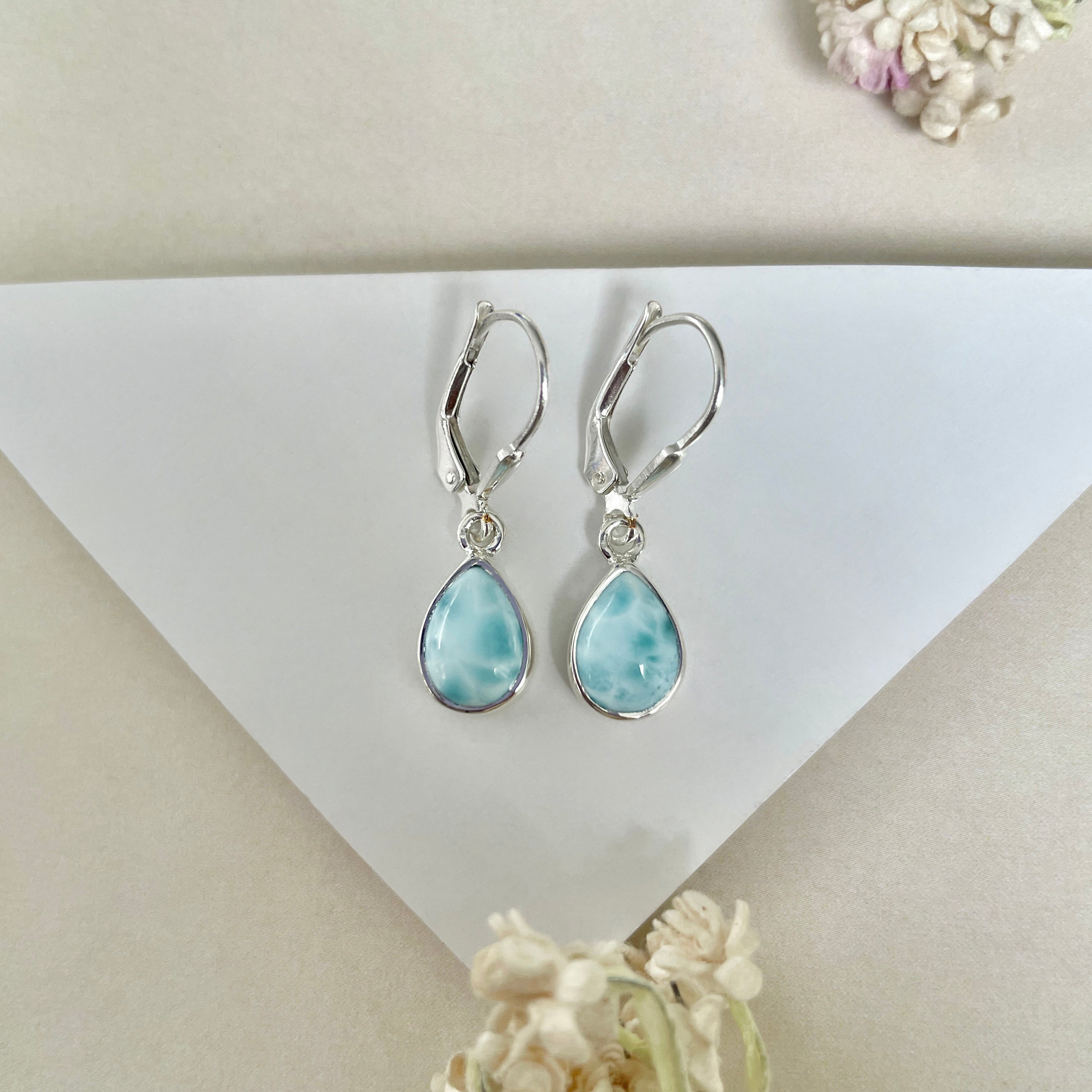 Larimar Earring-(LAR-E-1831.)