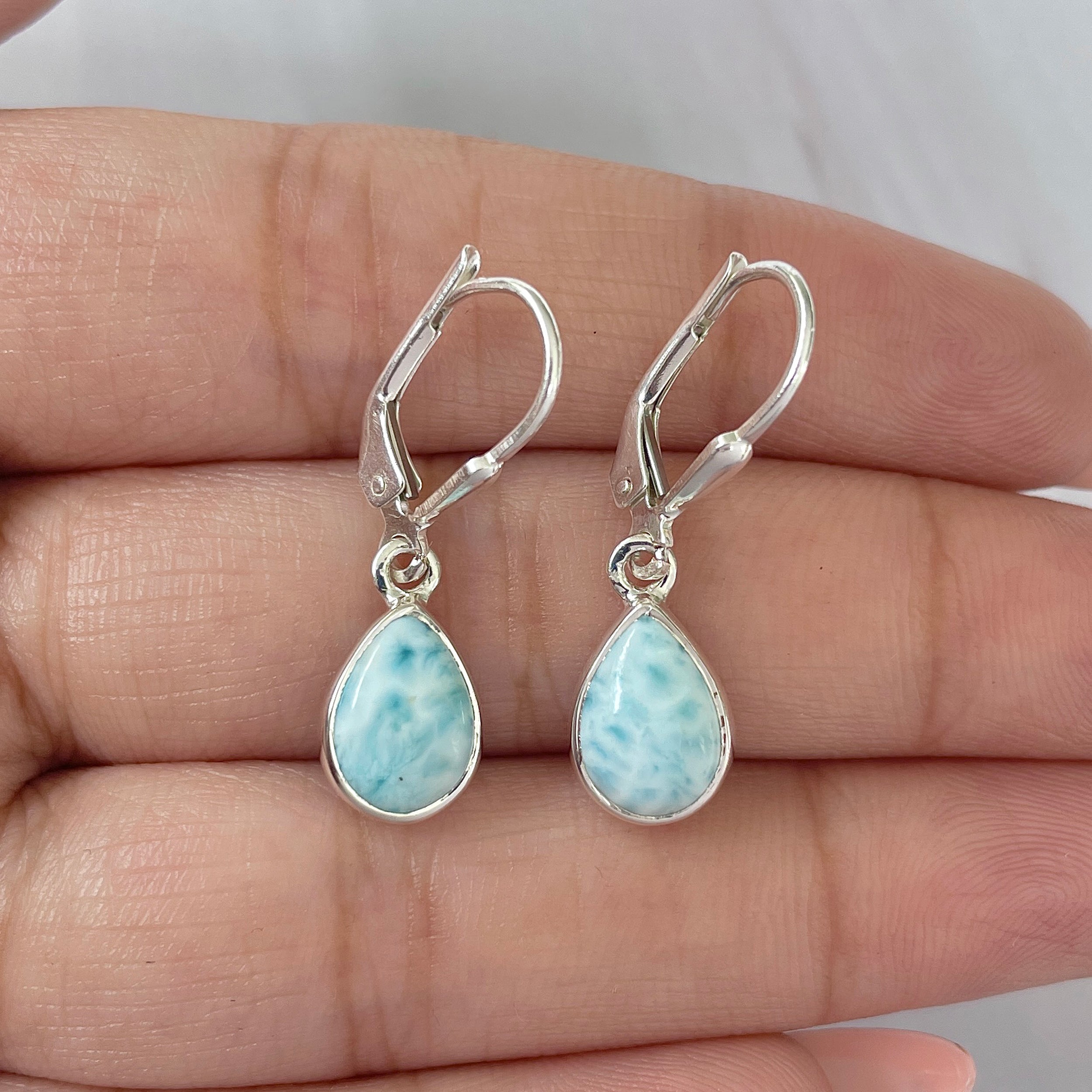 Larimar Earring-(LAR-E-1832.)
