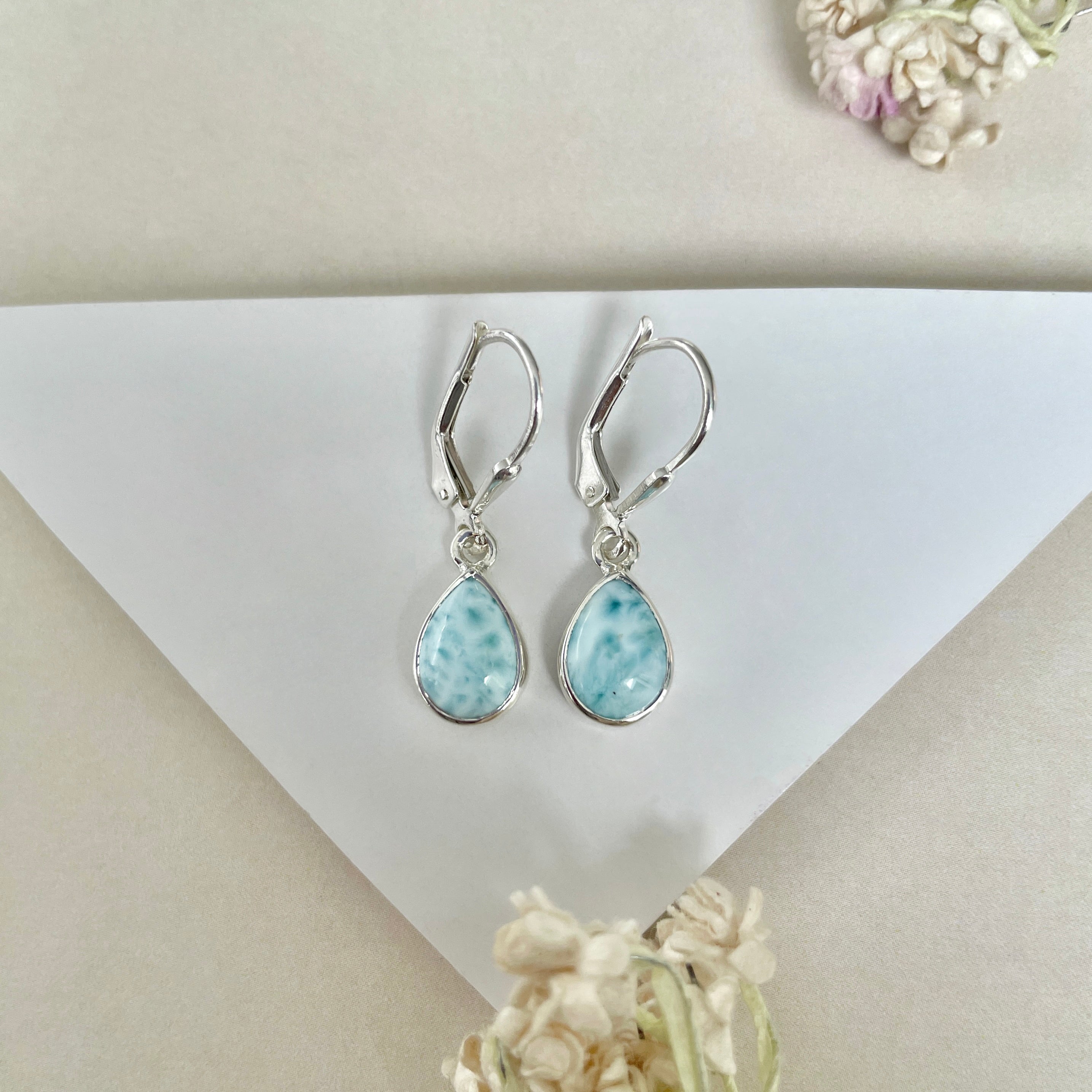 Larimar Earring-(LAR-E-1832.)