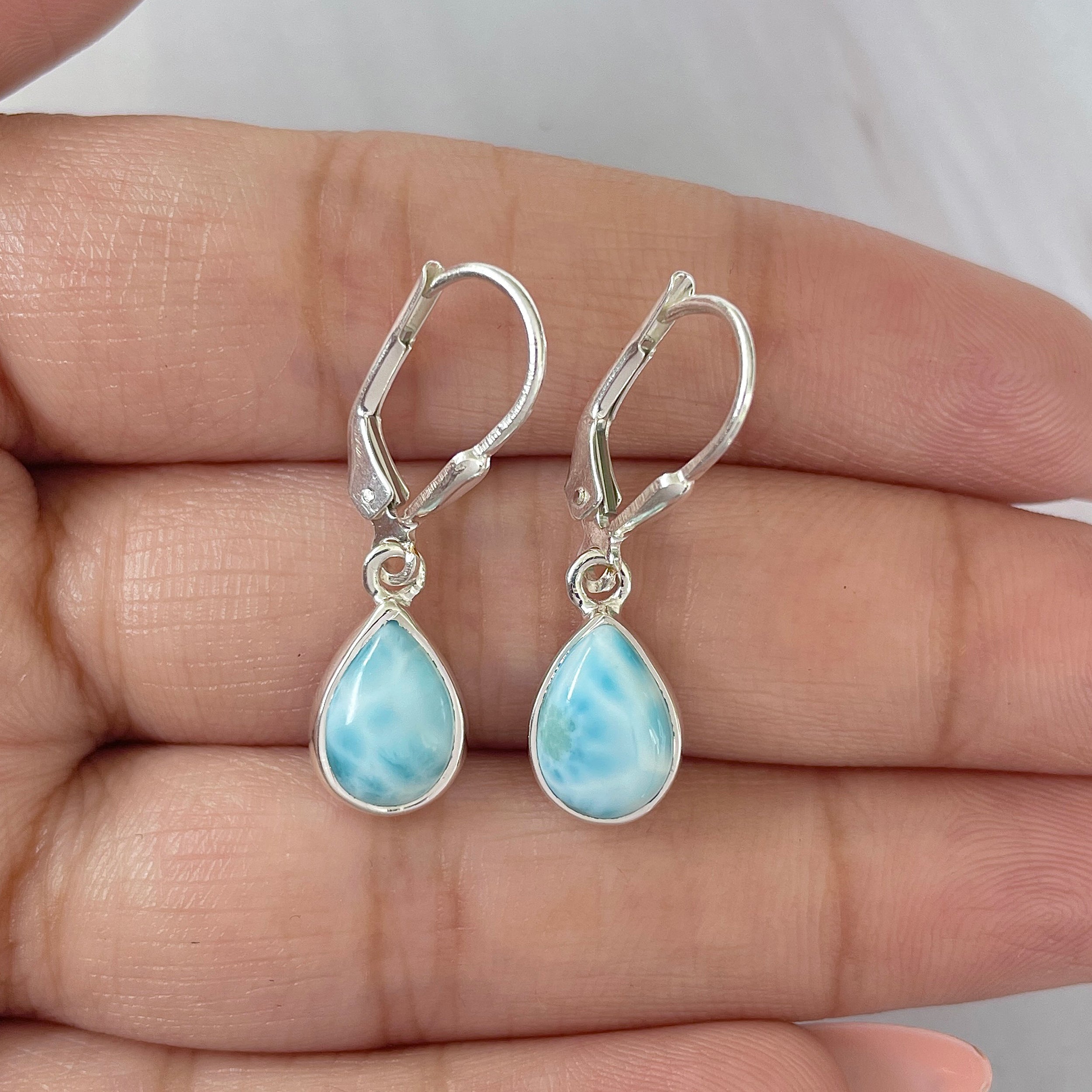 Larimar Earring-(LAR-E-1833.)