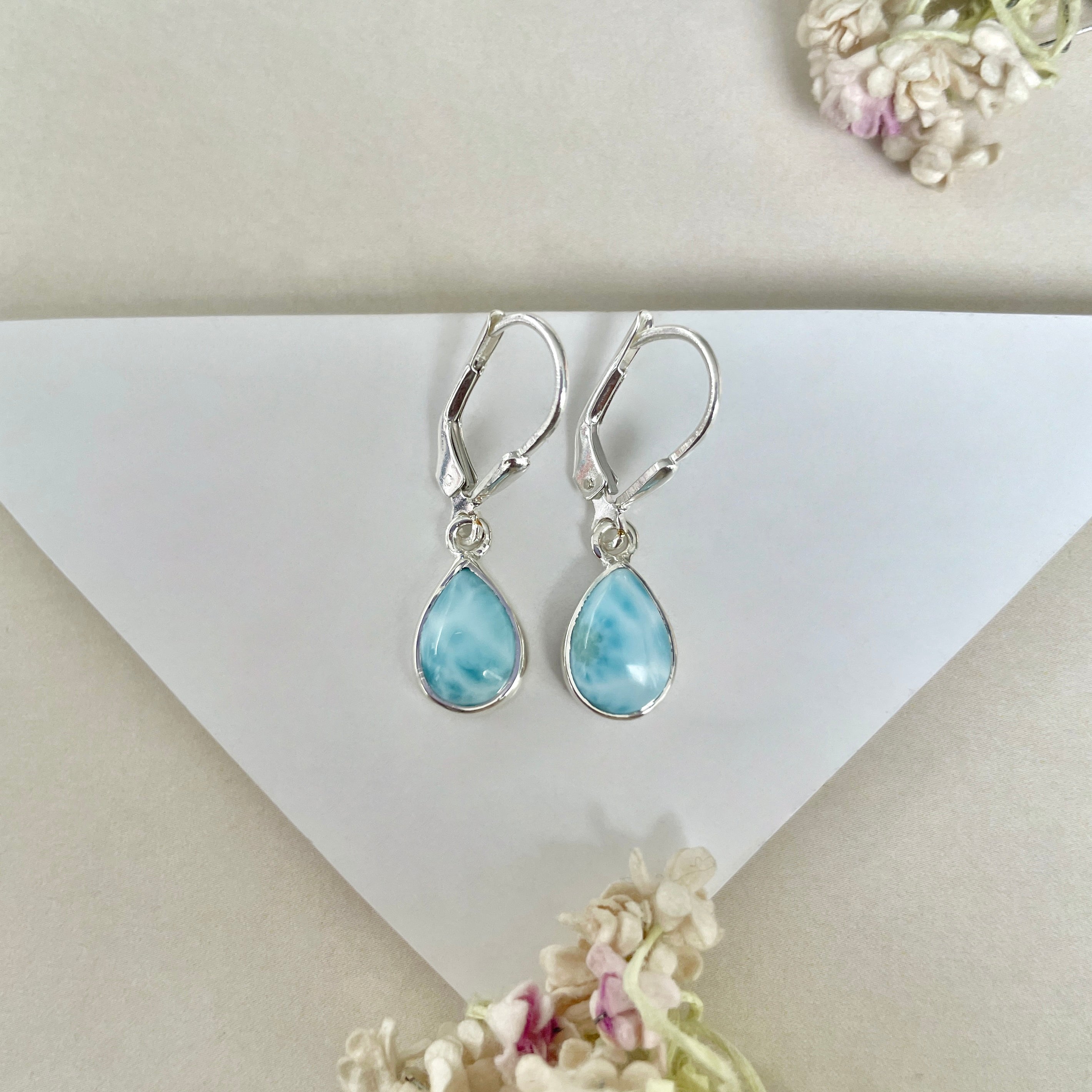 Larimar Earring-(LAR-E-1833.)