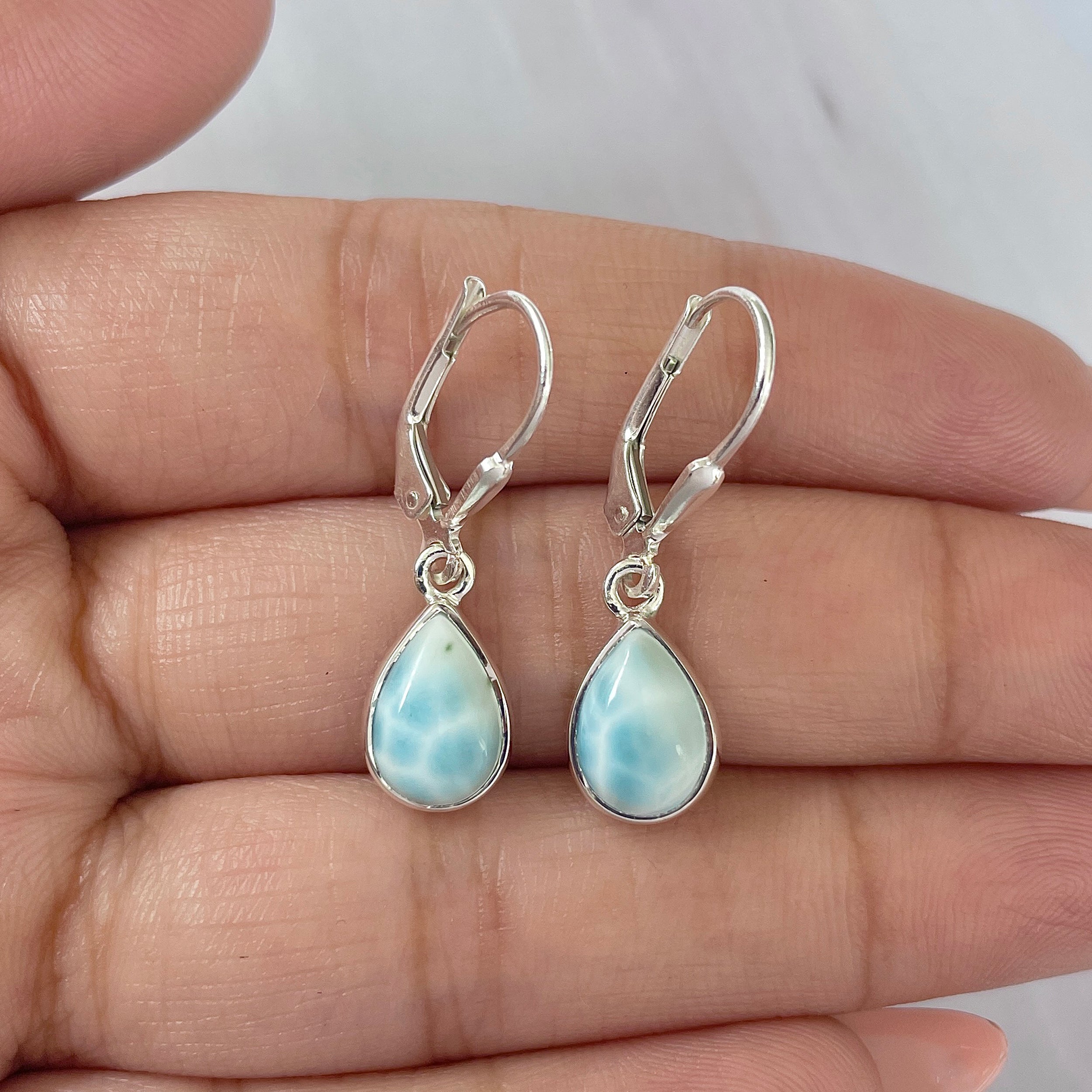 Larimar Earring-(LAR-E-1834.)