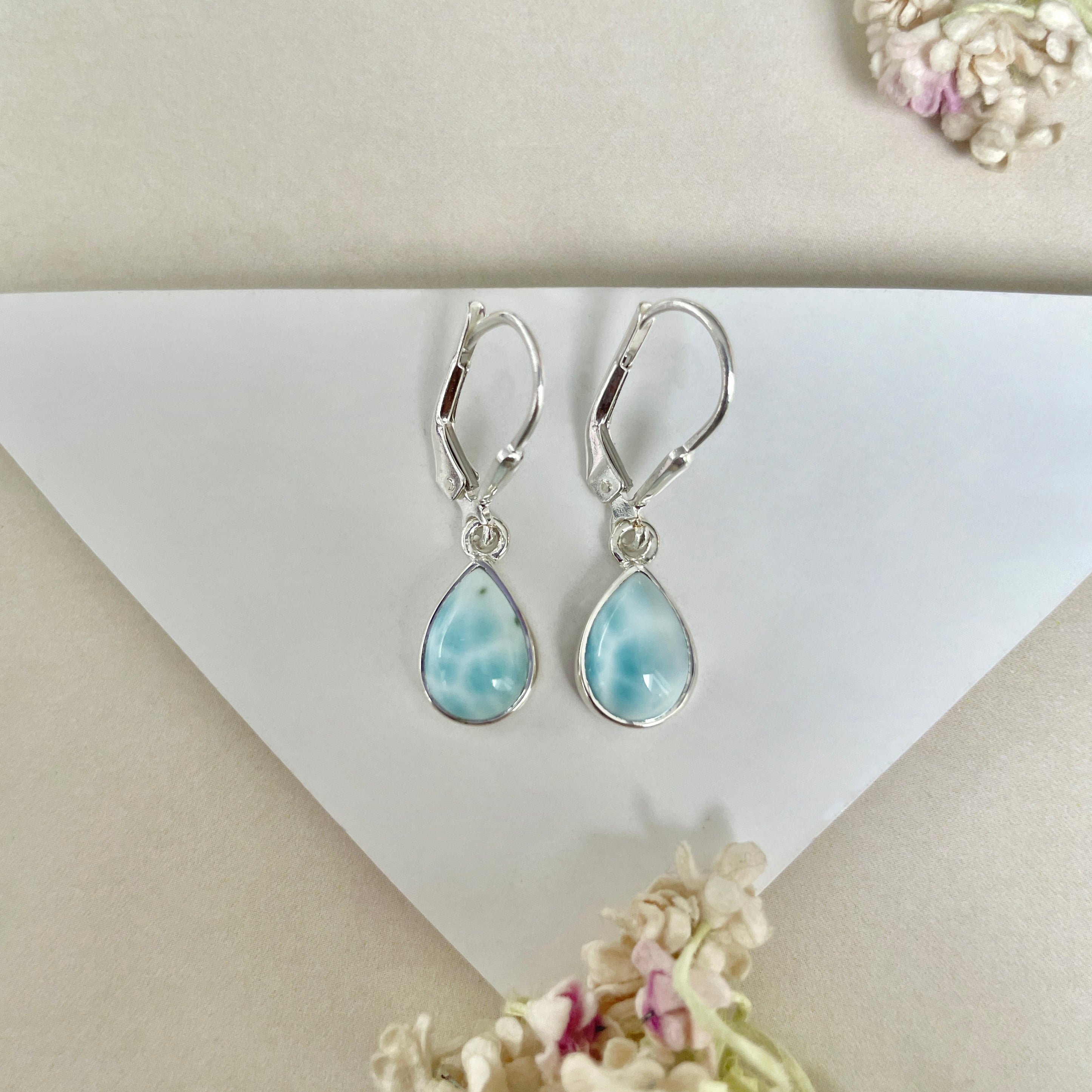 Larimar Earring-(LAR-E-1834.)
