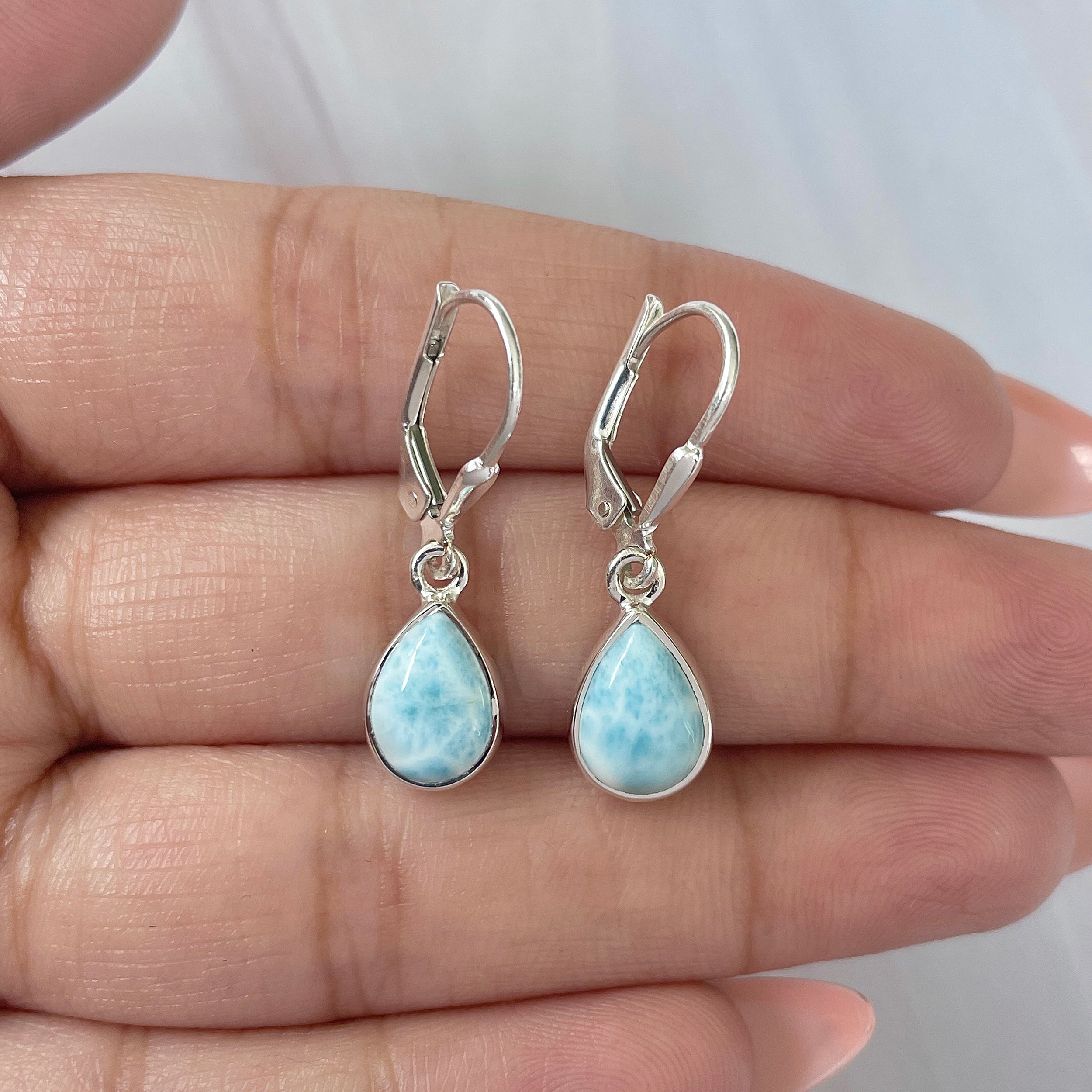 Larimar Earring-(LAR-E-1835.)