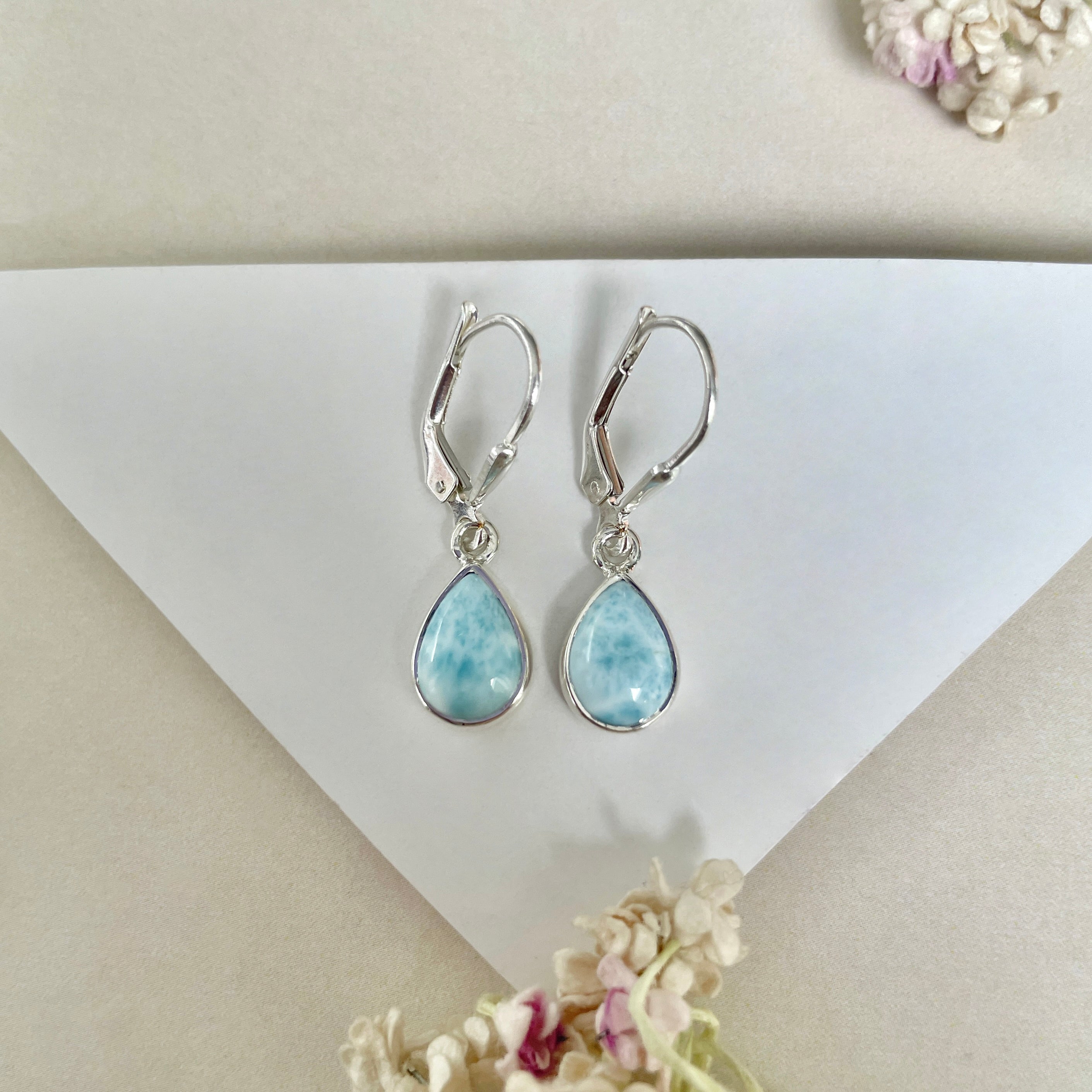 Larimar Earring-(LAR-E-1835.)