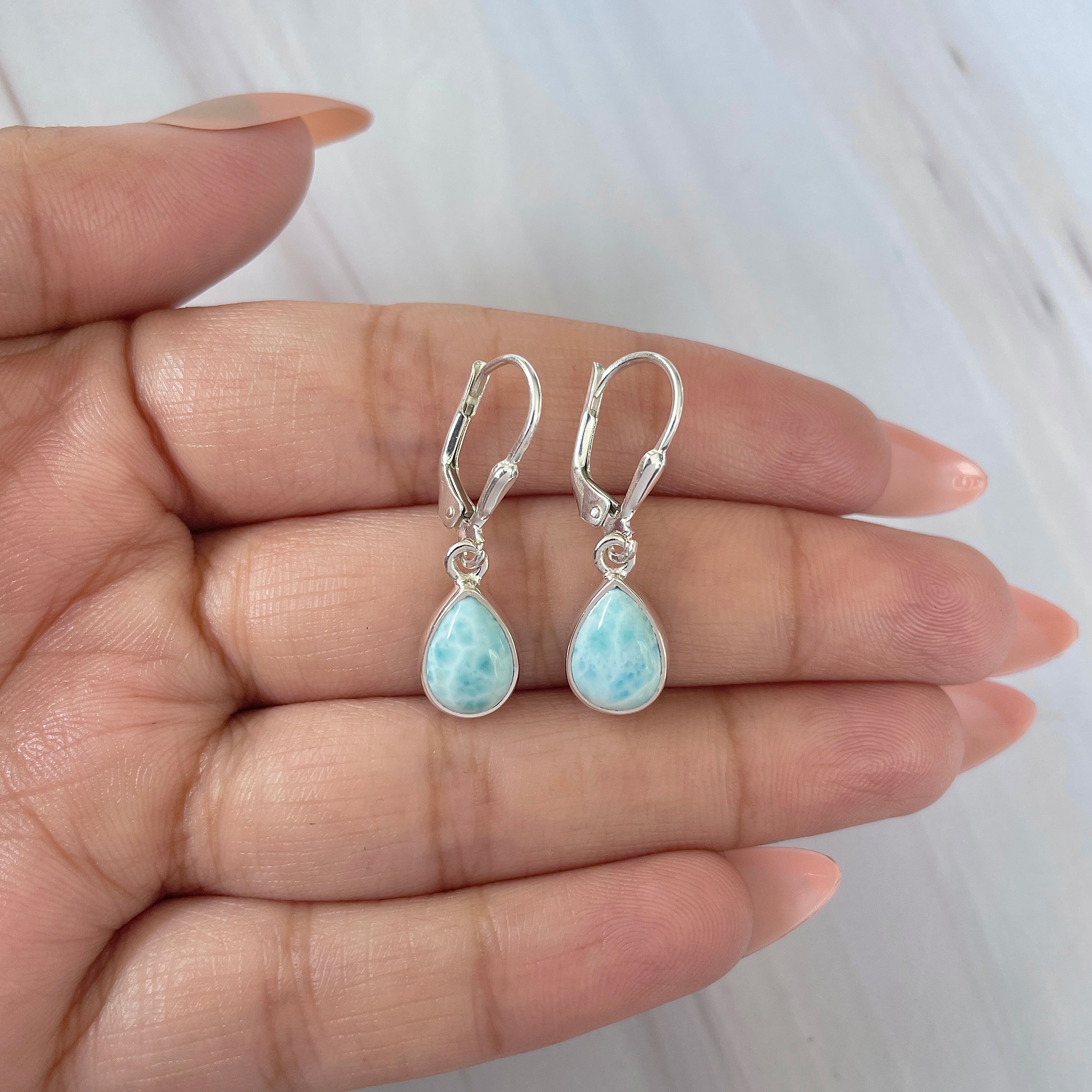 Larimar Earring-(LAR-E-1836.)