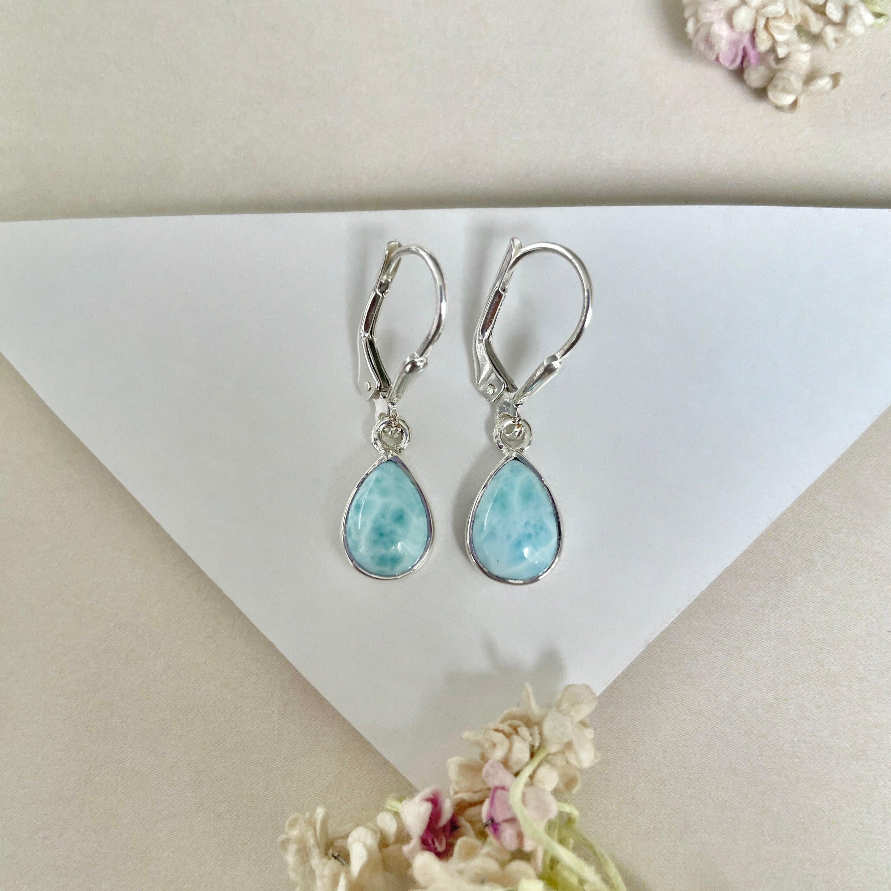 Larimar Earring-(LAR-E-1836.)