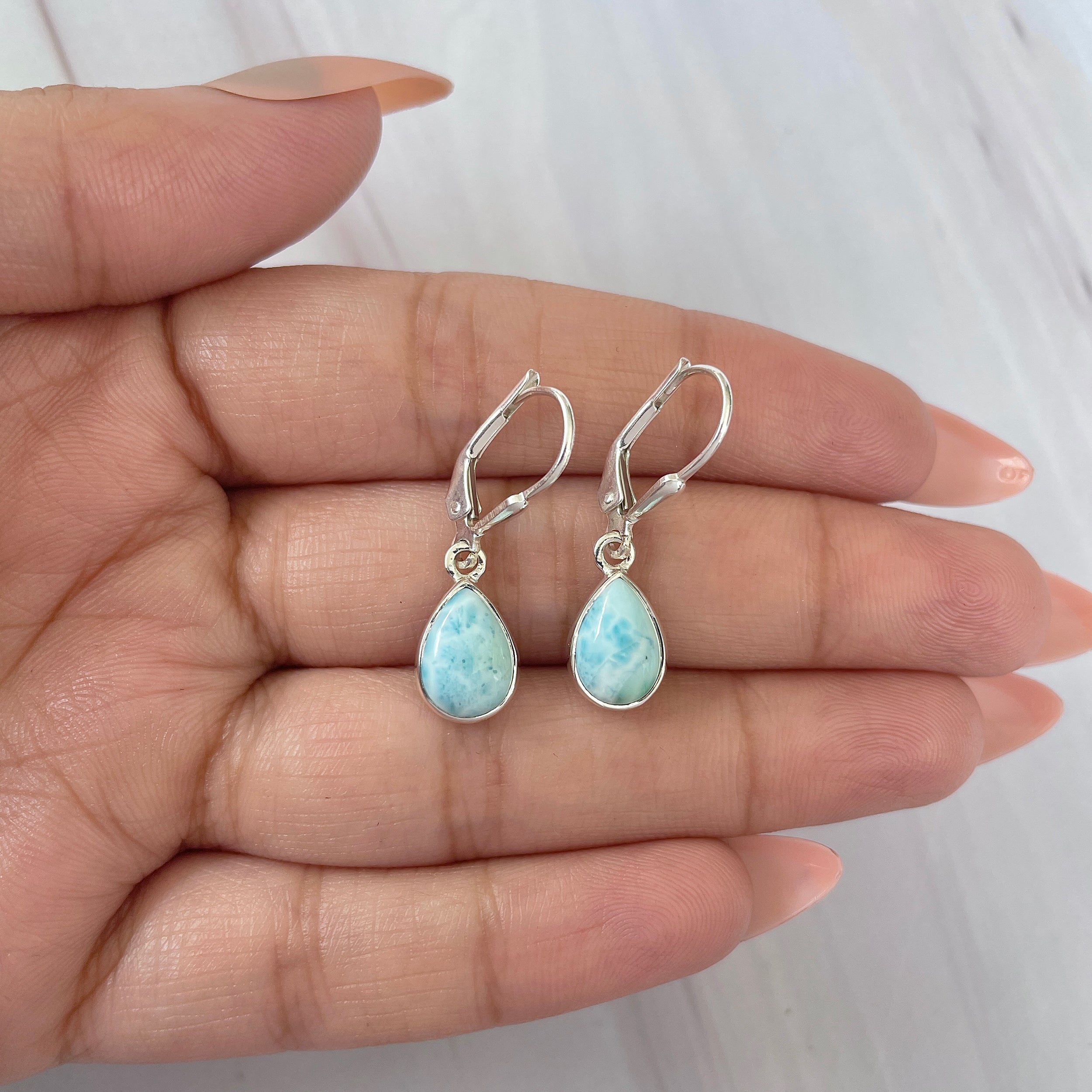 Larimar Earring-(LAR-E-1837.)