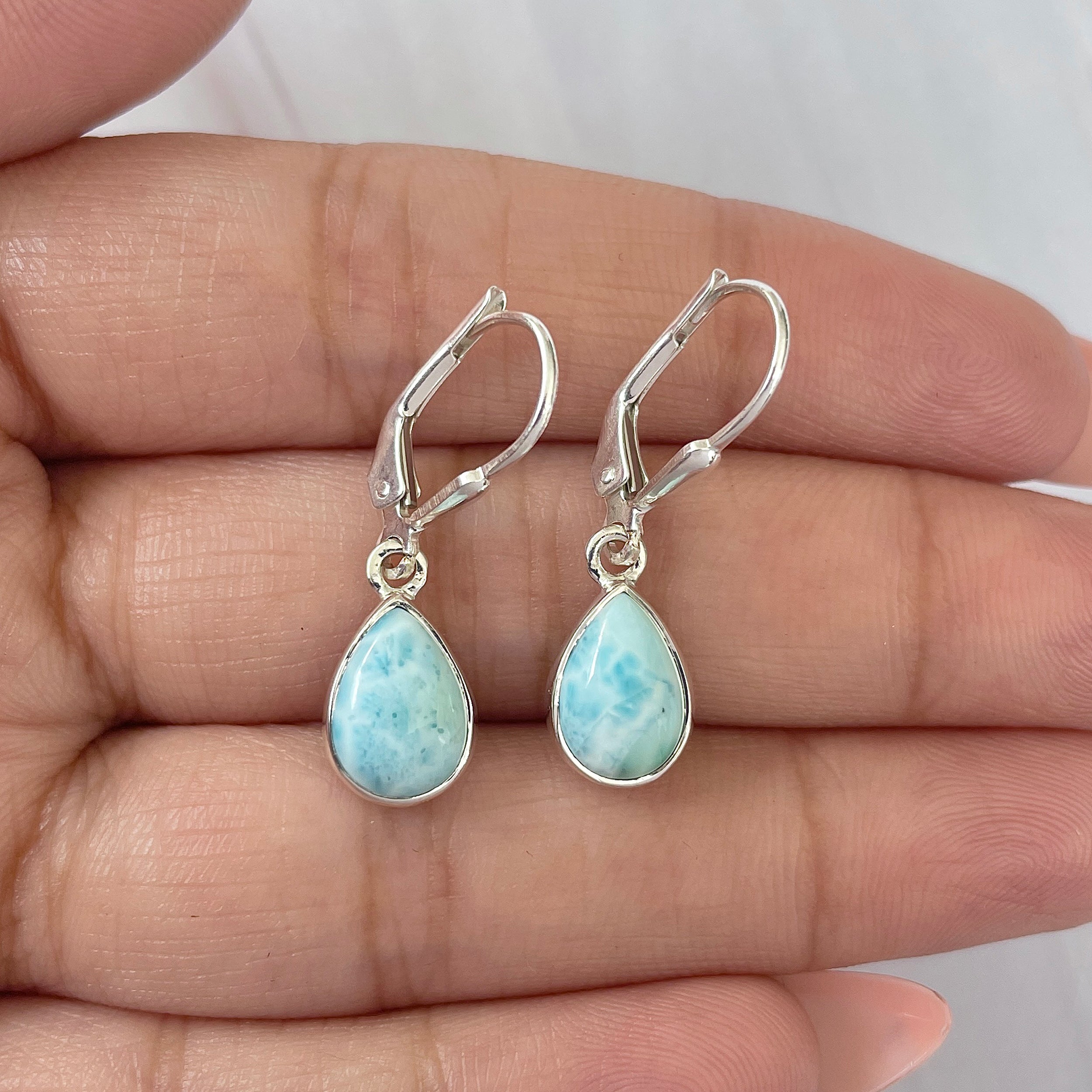 Larimar Earring-(LAR-E-1837.)