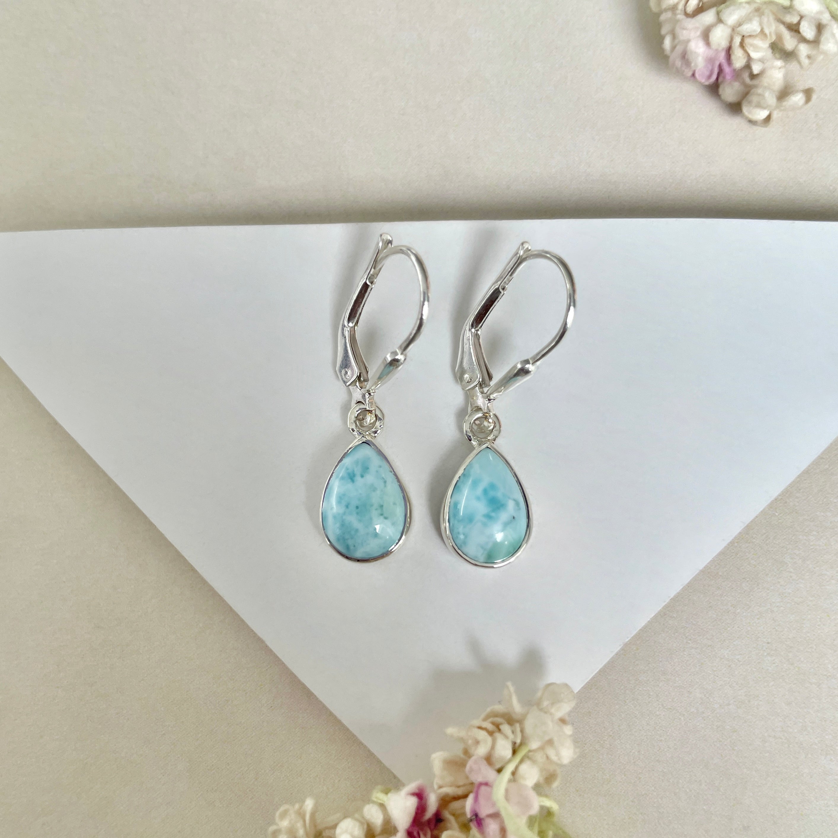 Larimar Earring-(LAR-E-1837.)