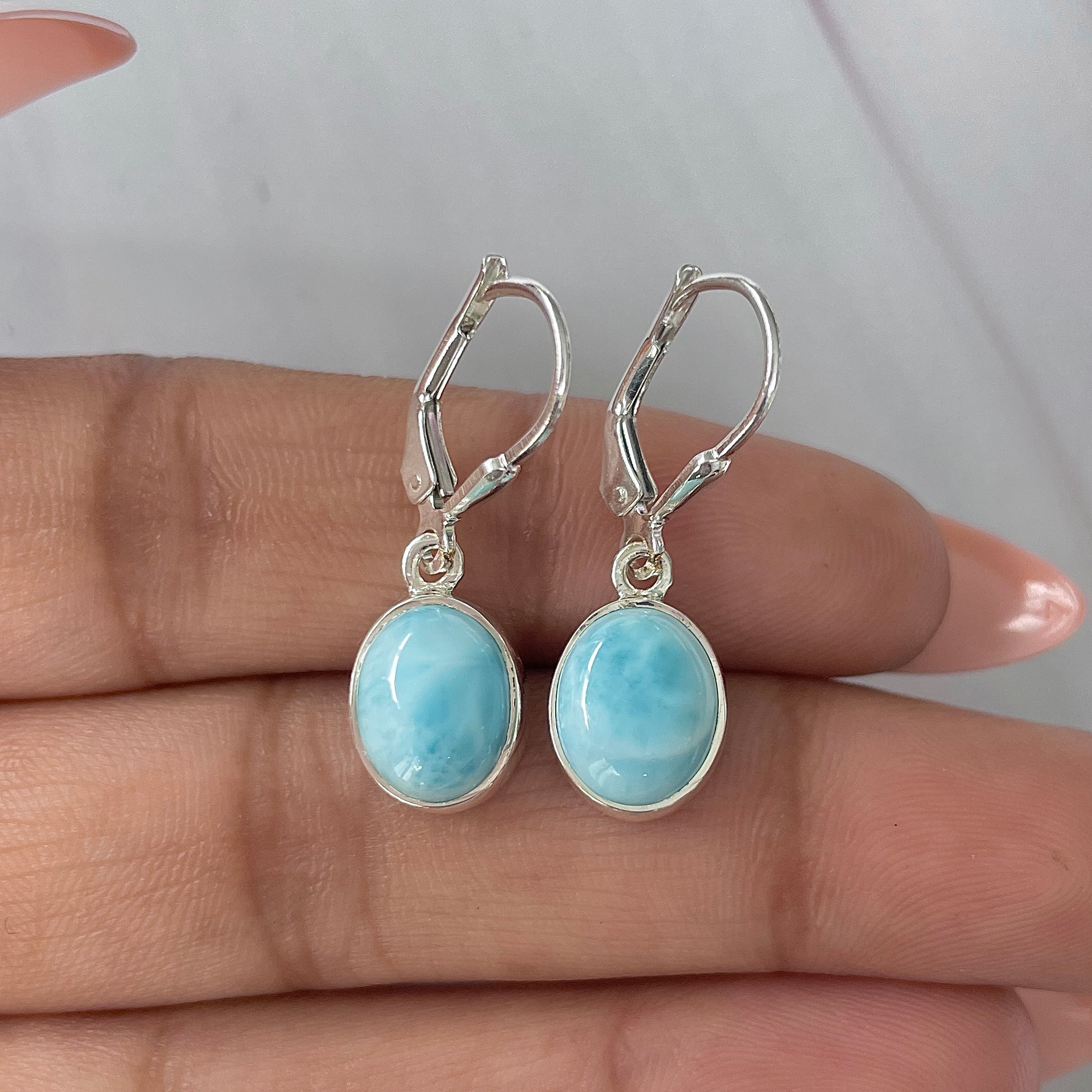 Larimar Earring-(LAR-E-1839.)