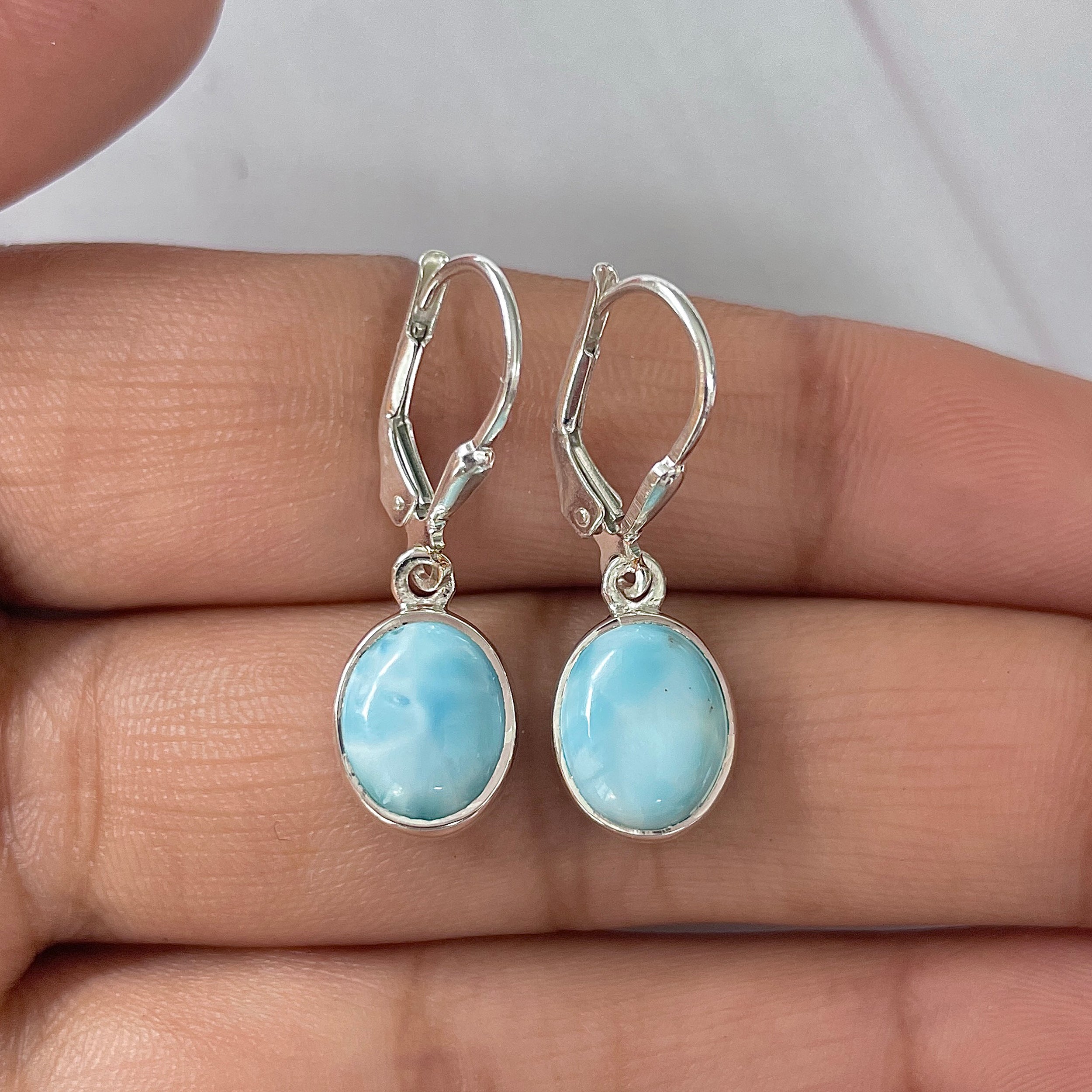 Larimar Earring-(LAR-E-1840.)
