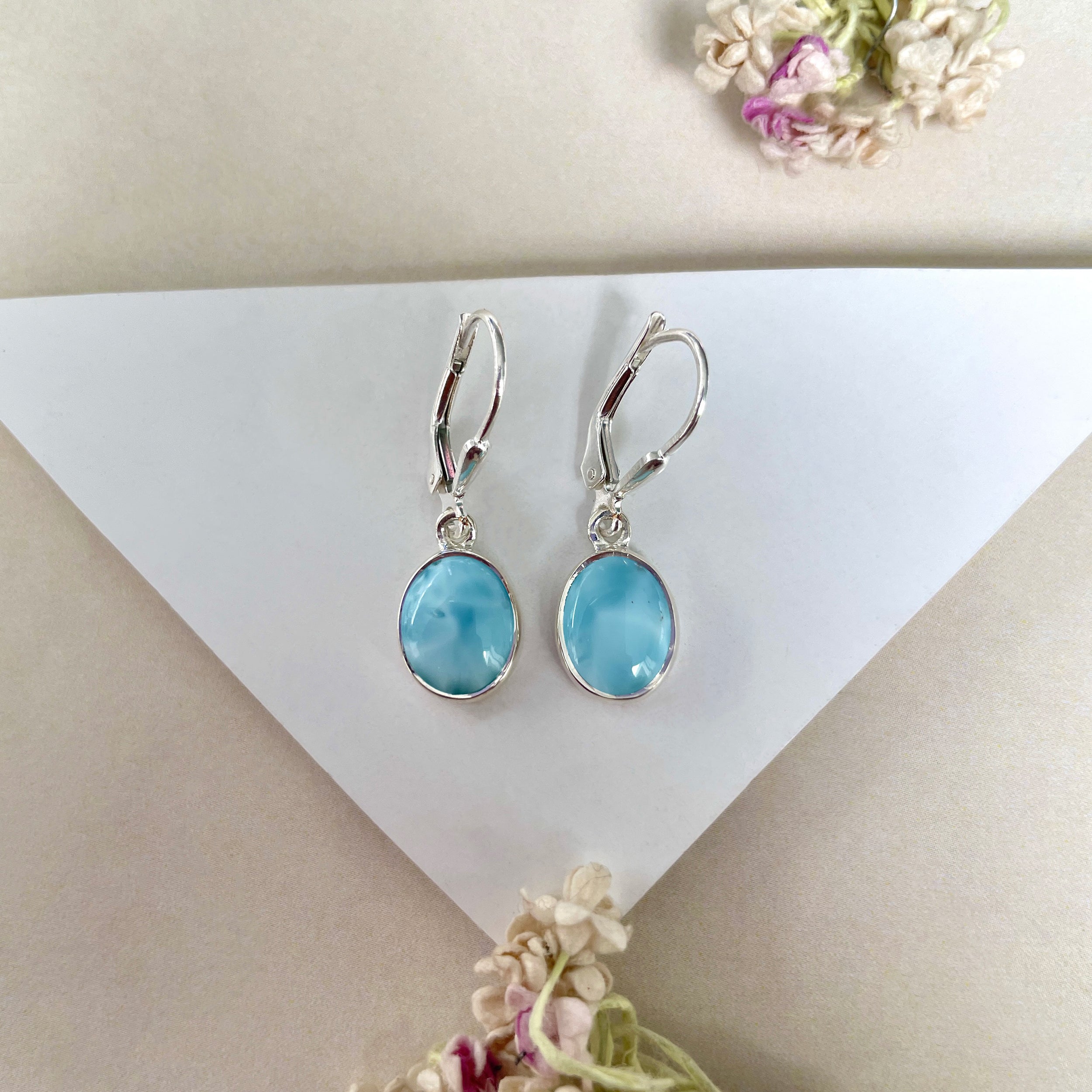 Larimar Earring-(LAR-E-1840.)
