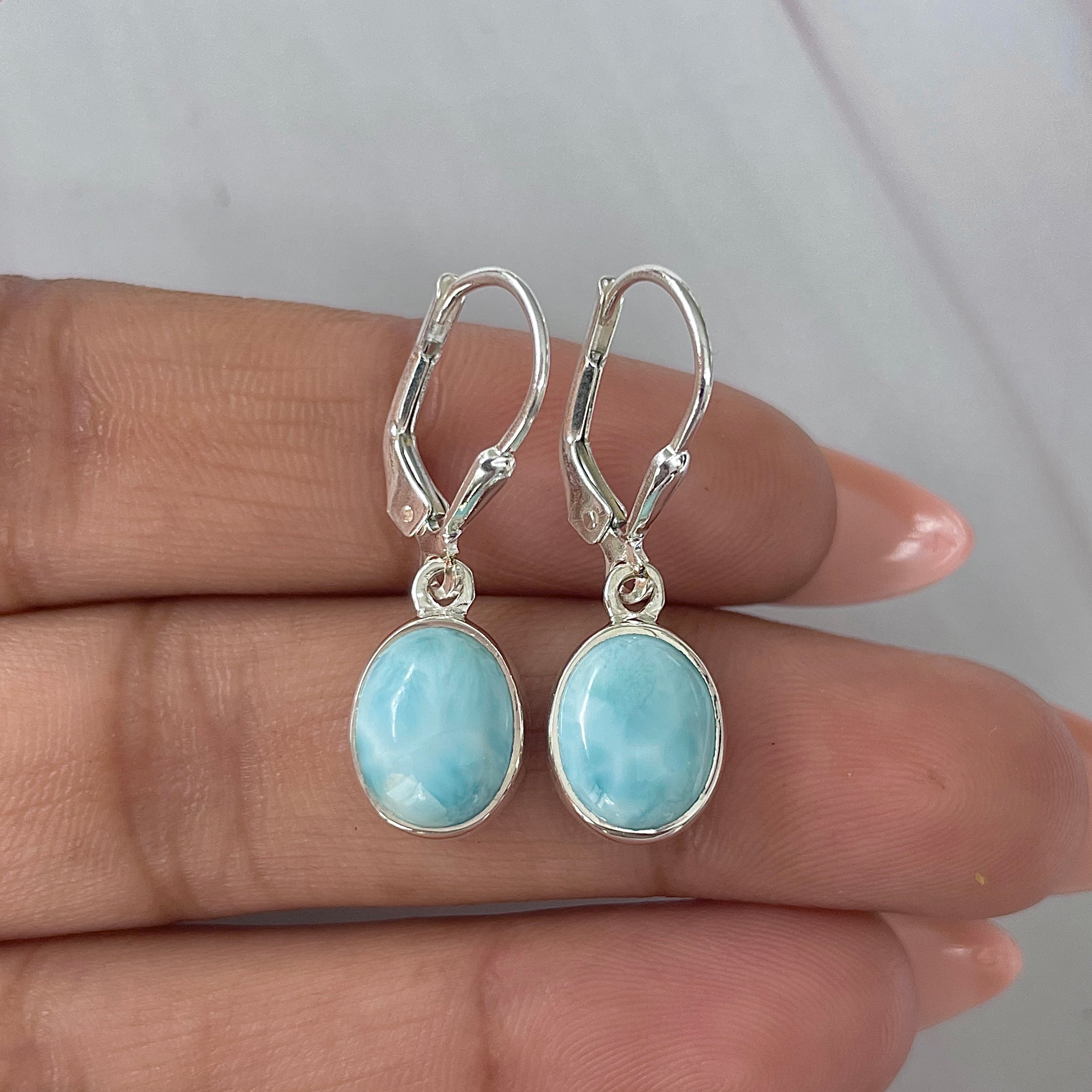Larimar Earring-(LAR-E-1841.)