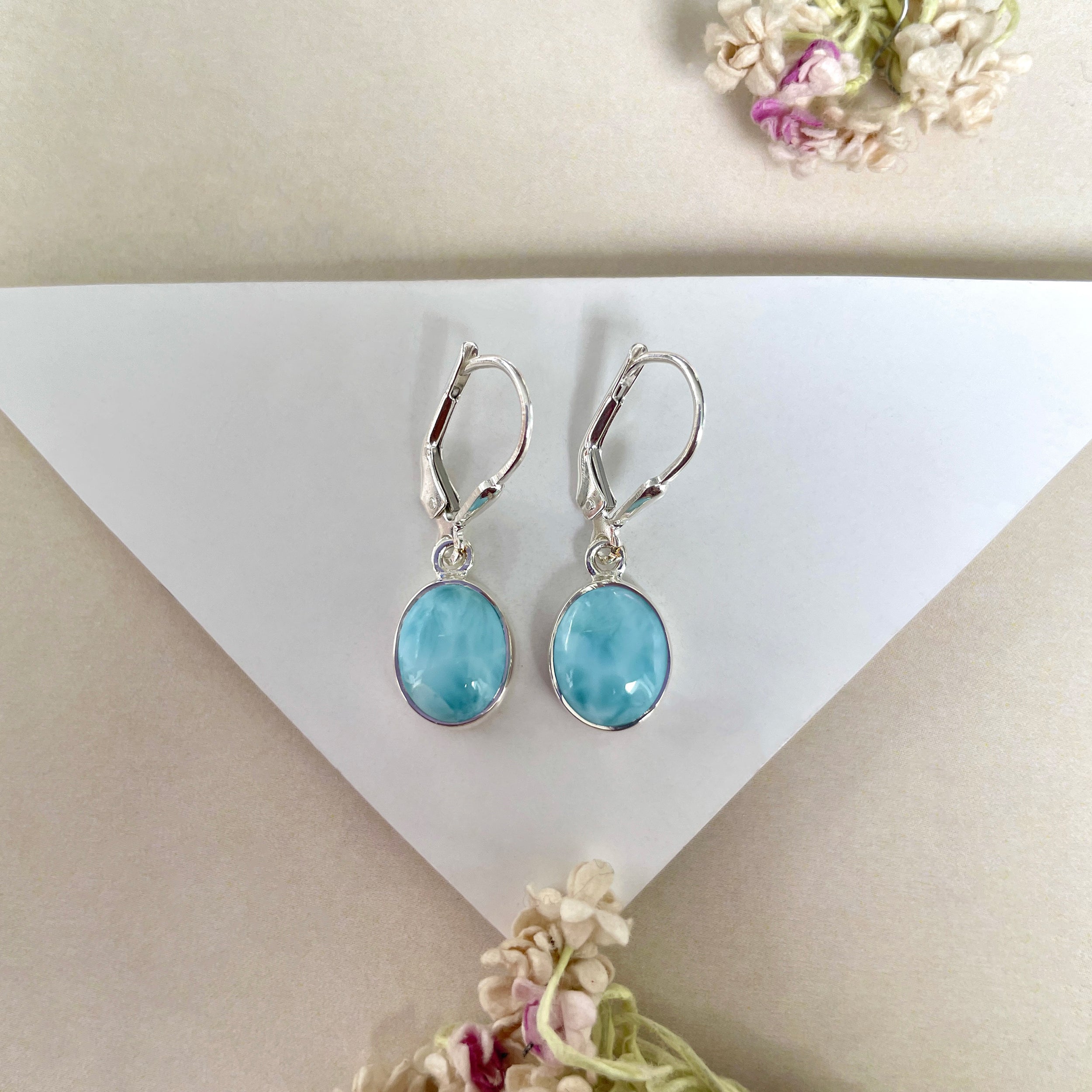 Larimar Earring-(LAR-E-1841.)