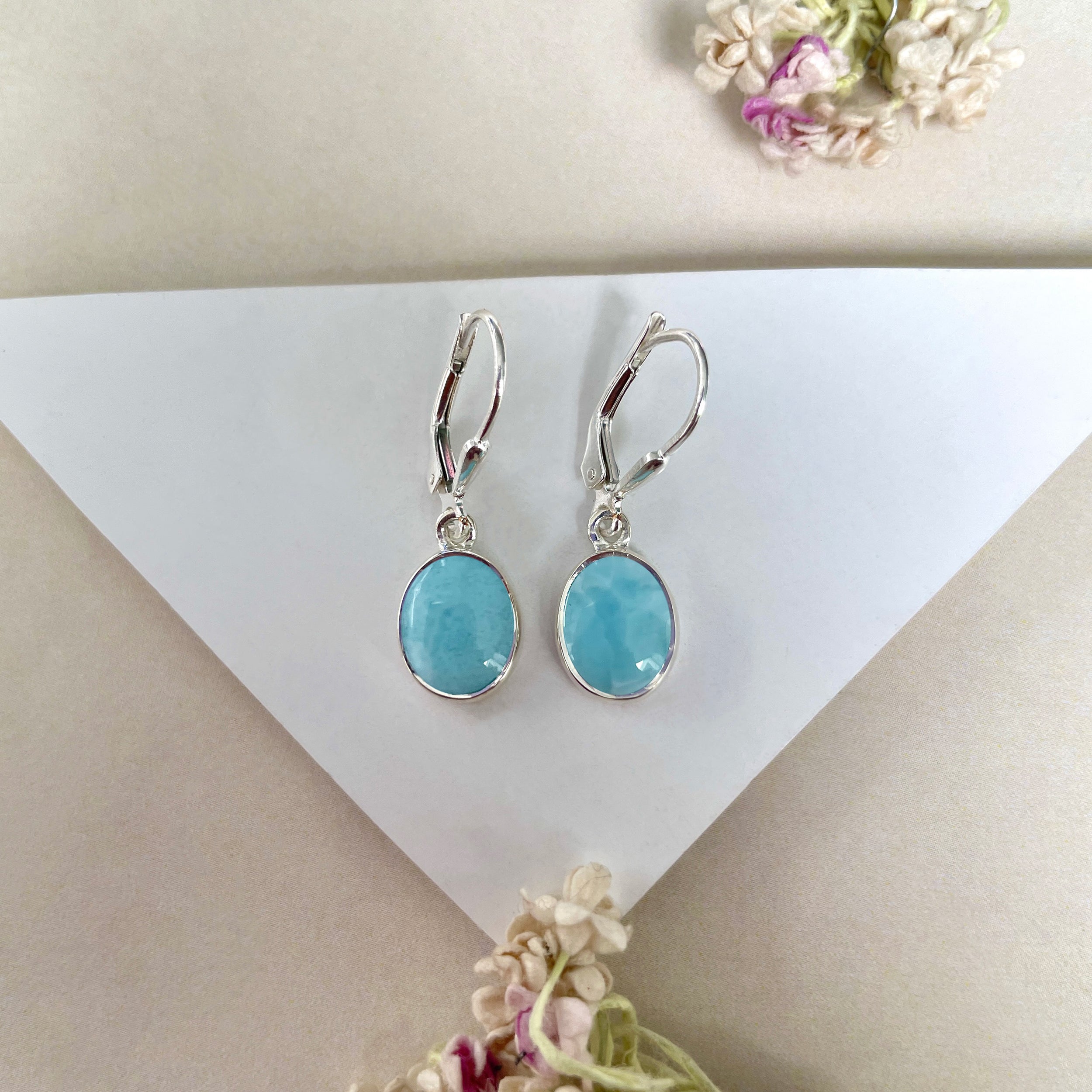 Larimar Earring-(LAR-E-1842.)
