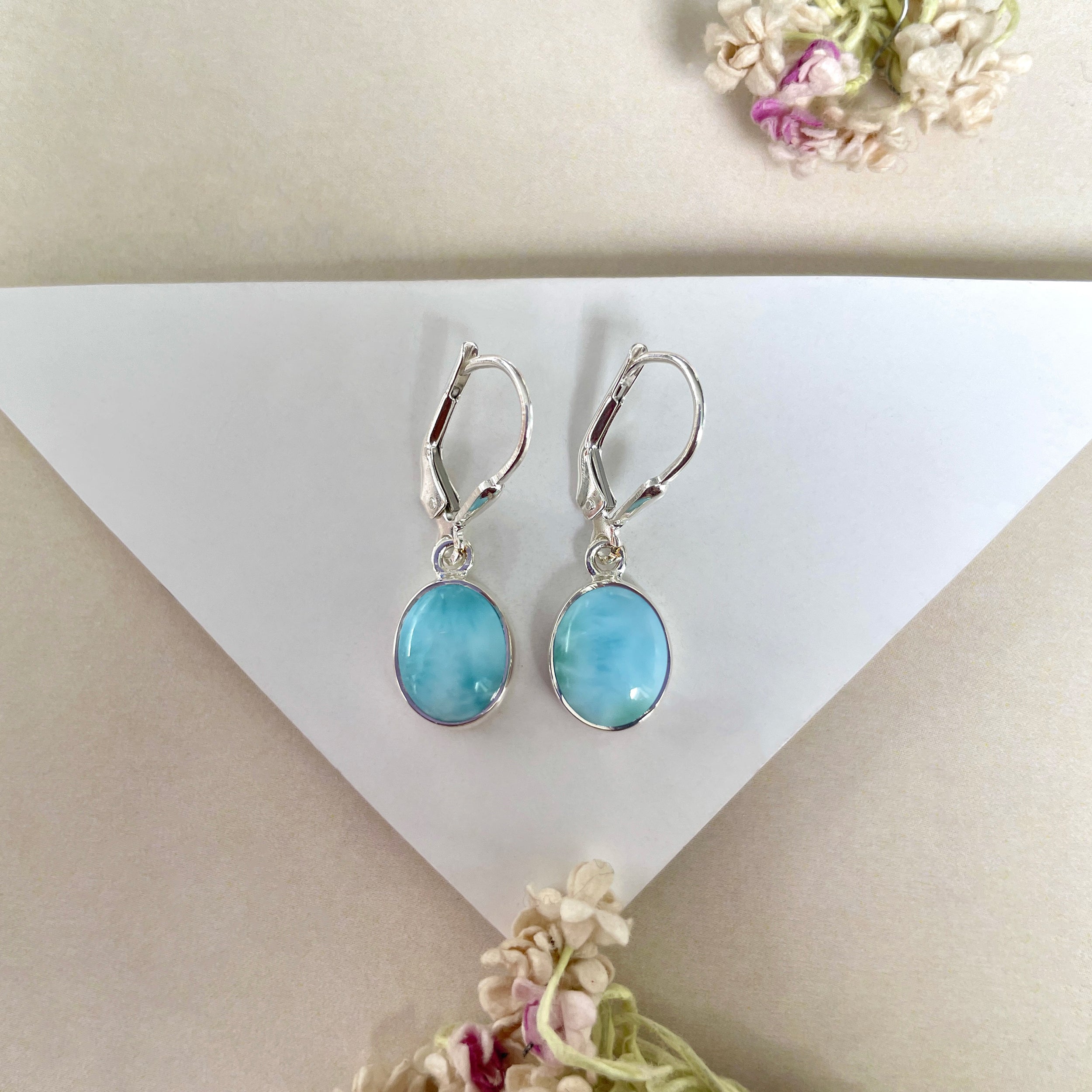 Larimar Earring-(LAR-E-1843.)