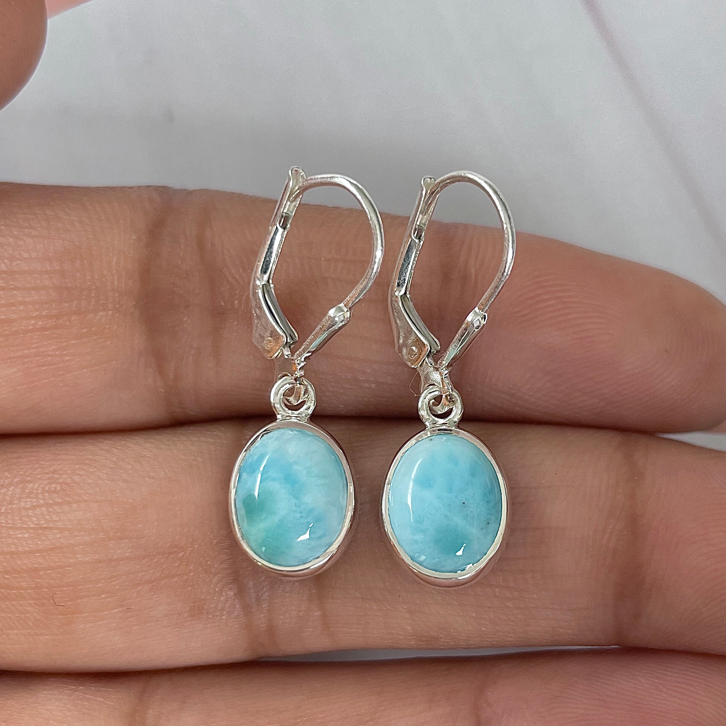 Larimar Earring-(LAR-E-1844.)
