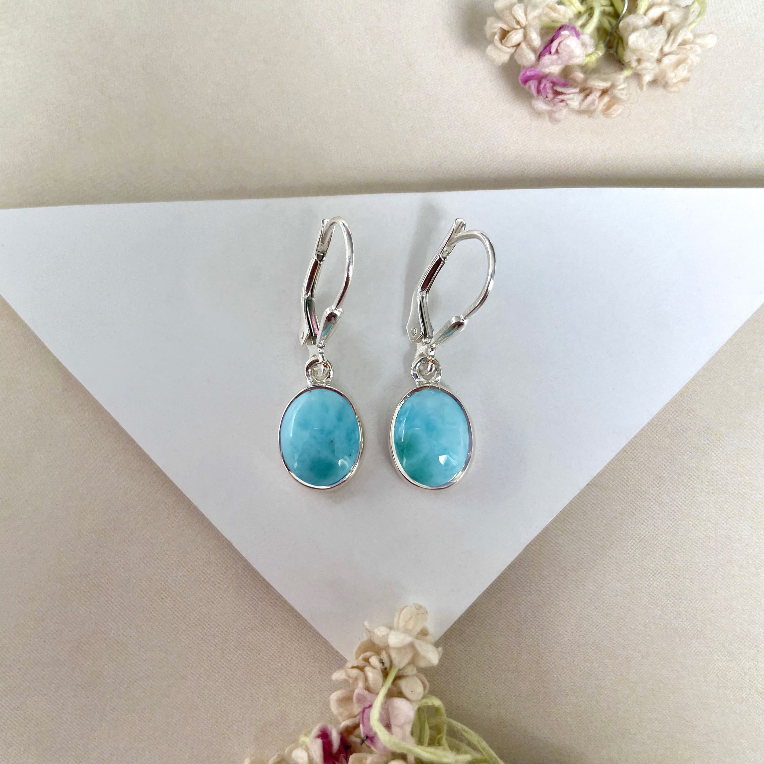 Larimar Earring-(LAR-E-1844.)